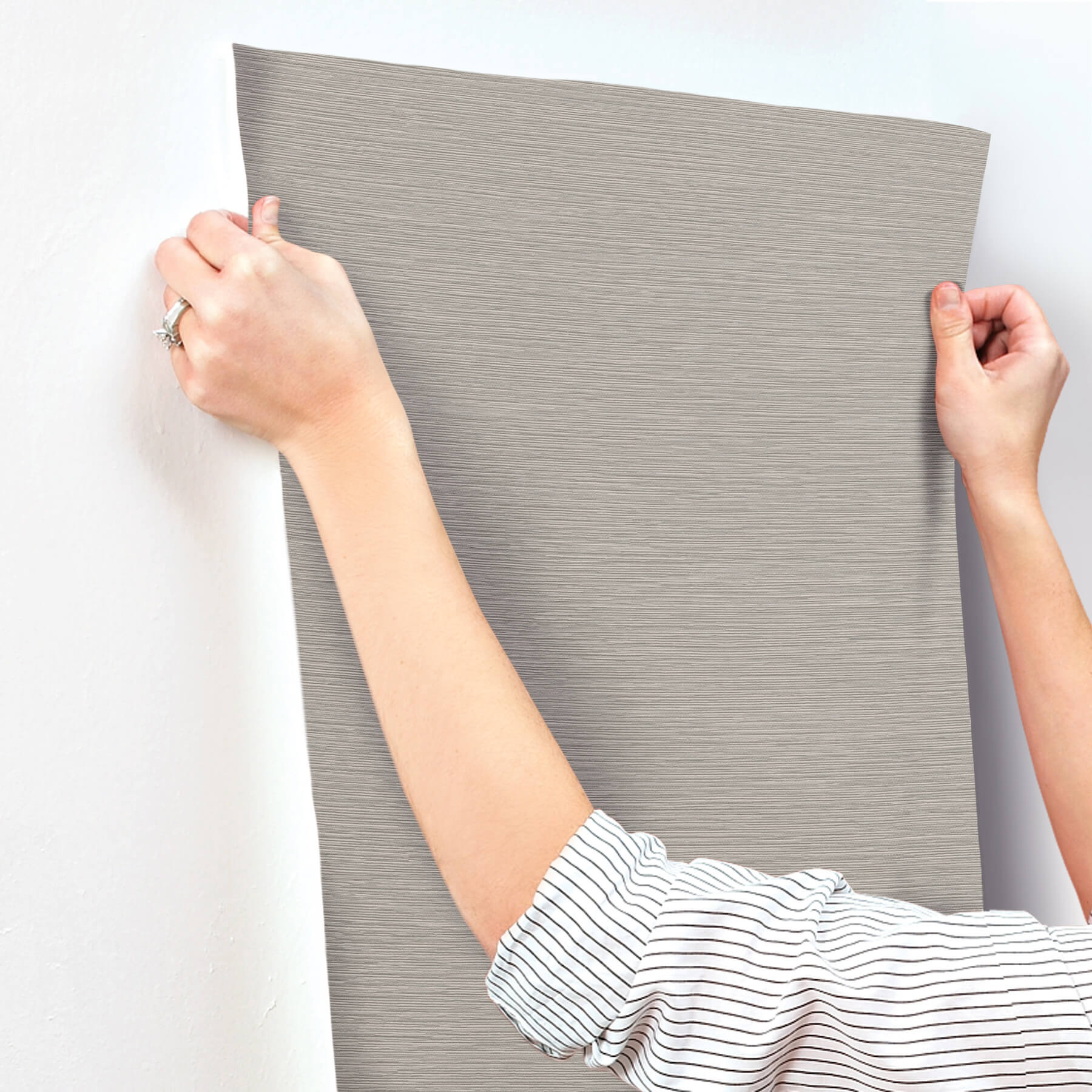 oasis-brown-faux-grasscloth-wallpaper-york-wallcoverings-uw1075n - York Wallcoverings Wallpaper
