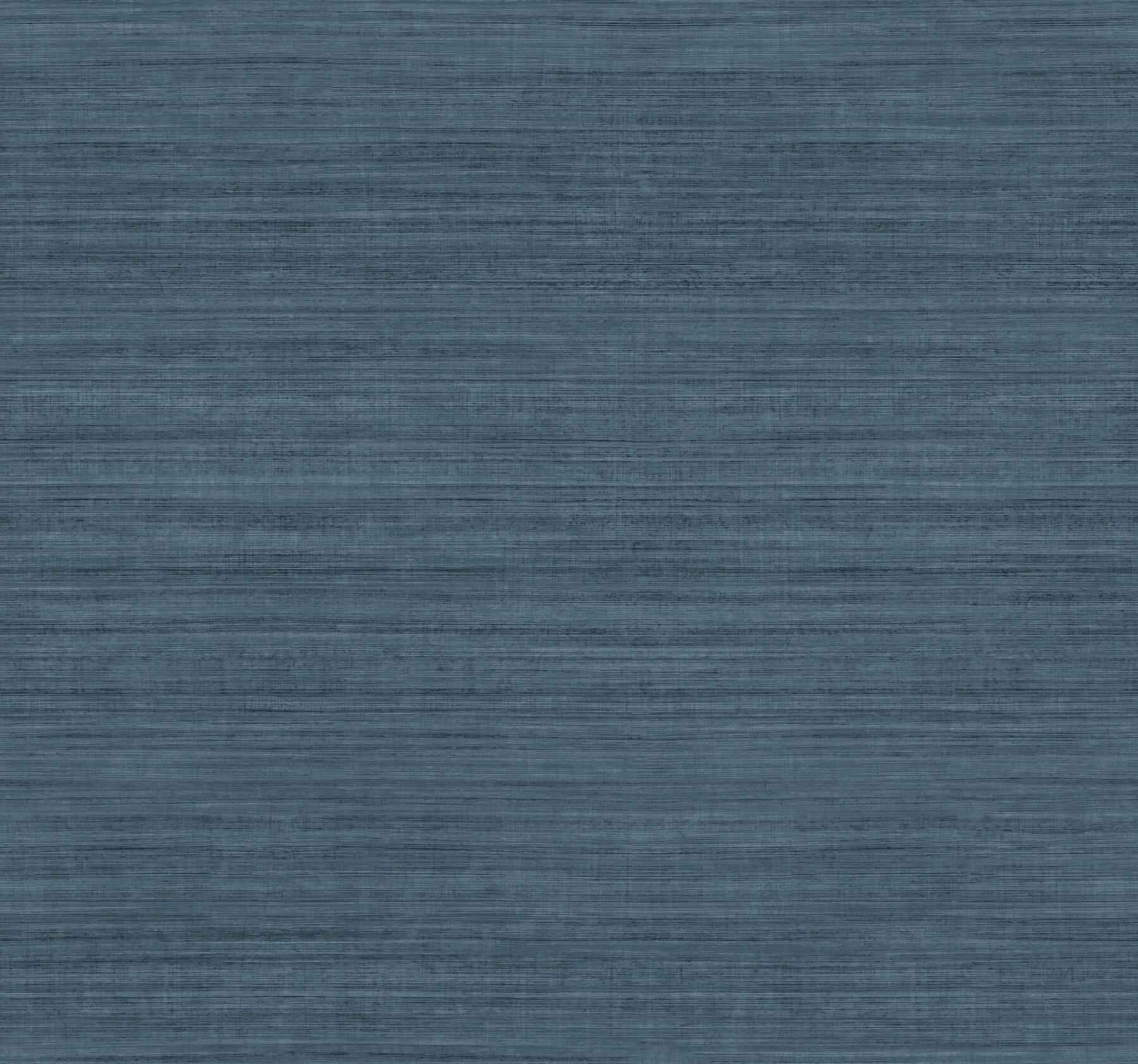 Silk Essence Indigo Faux Fabric Wallpaper - York Wallcoverings - UW1107N - York Wallcoverings Wallpaper