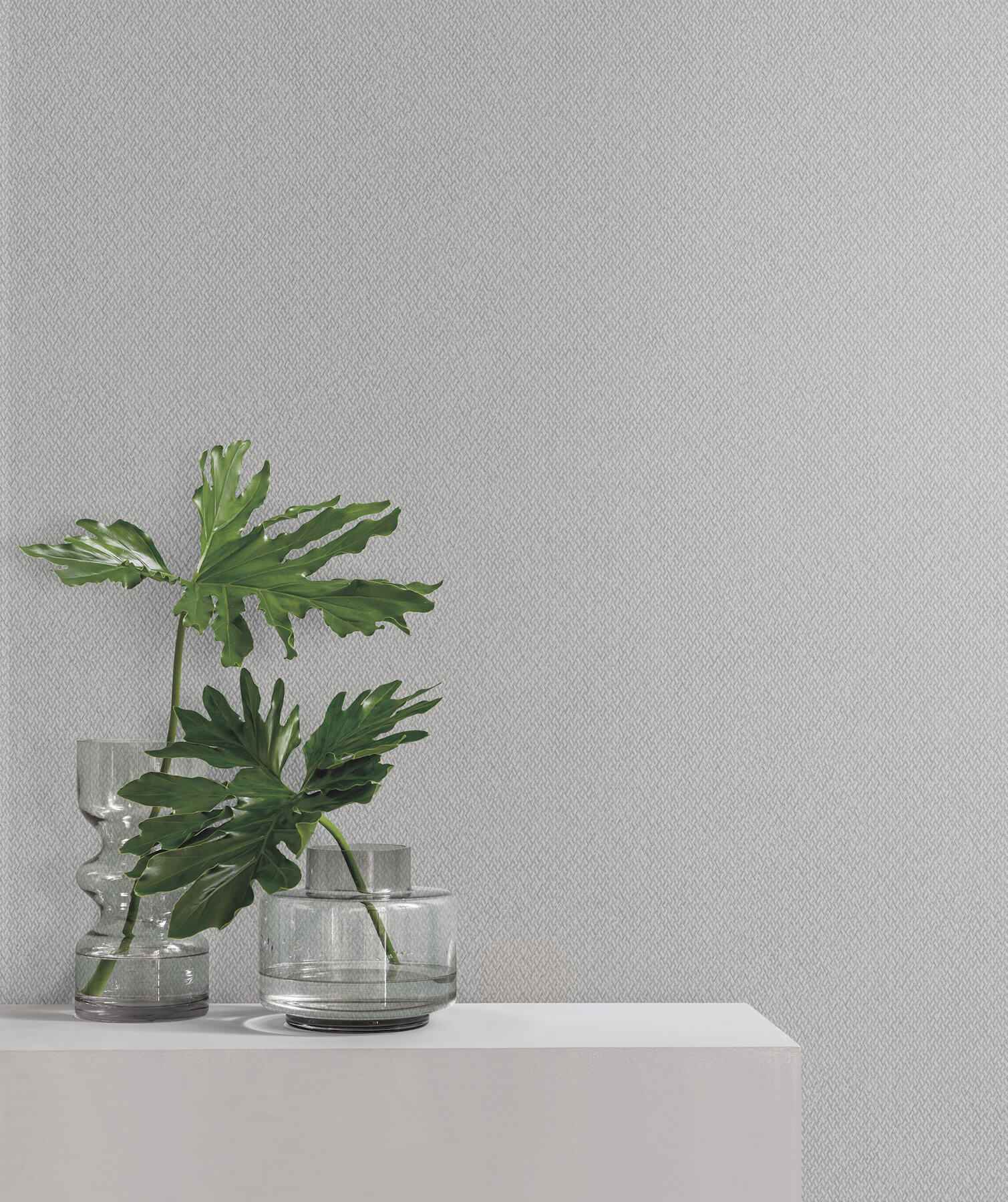 Tisket a Tasket Pewter Basketweave Wallpaper - York Wallcoverings - UW1120N - York Wallcoverings Wallpaper