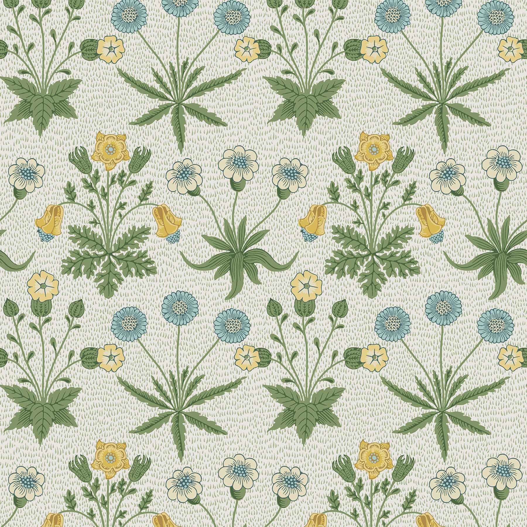 Daisy Saffron and Thyme Peel and Stick Wallpaper - York Wallcoverings - MCS6595 - York Wallcoverings Wallpaper