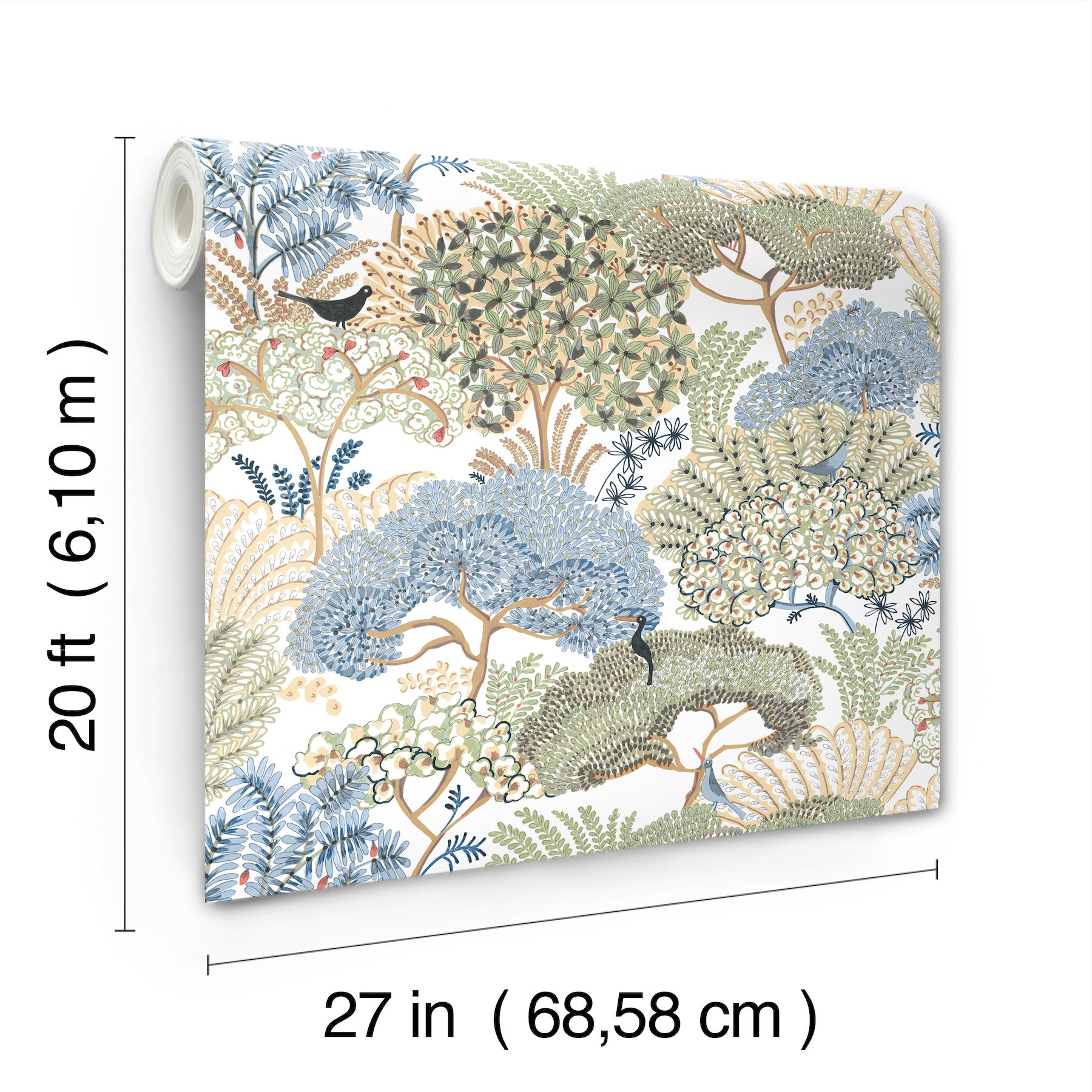 everbloom-forest-butter-botanical-peel-stick-wallpaper-york-wallcoverings-psw1695rl