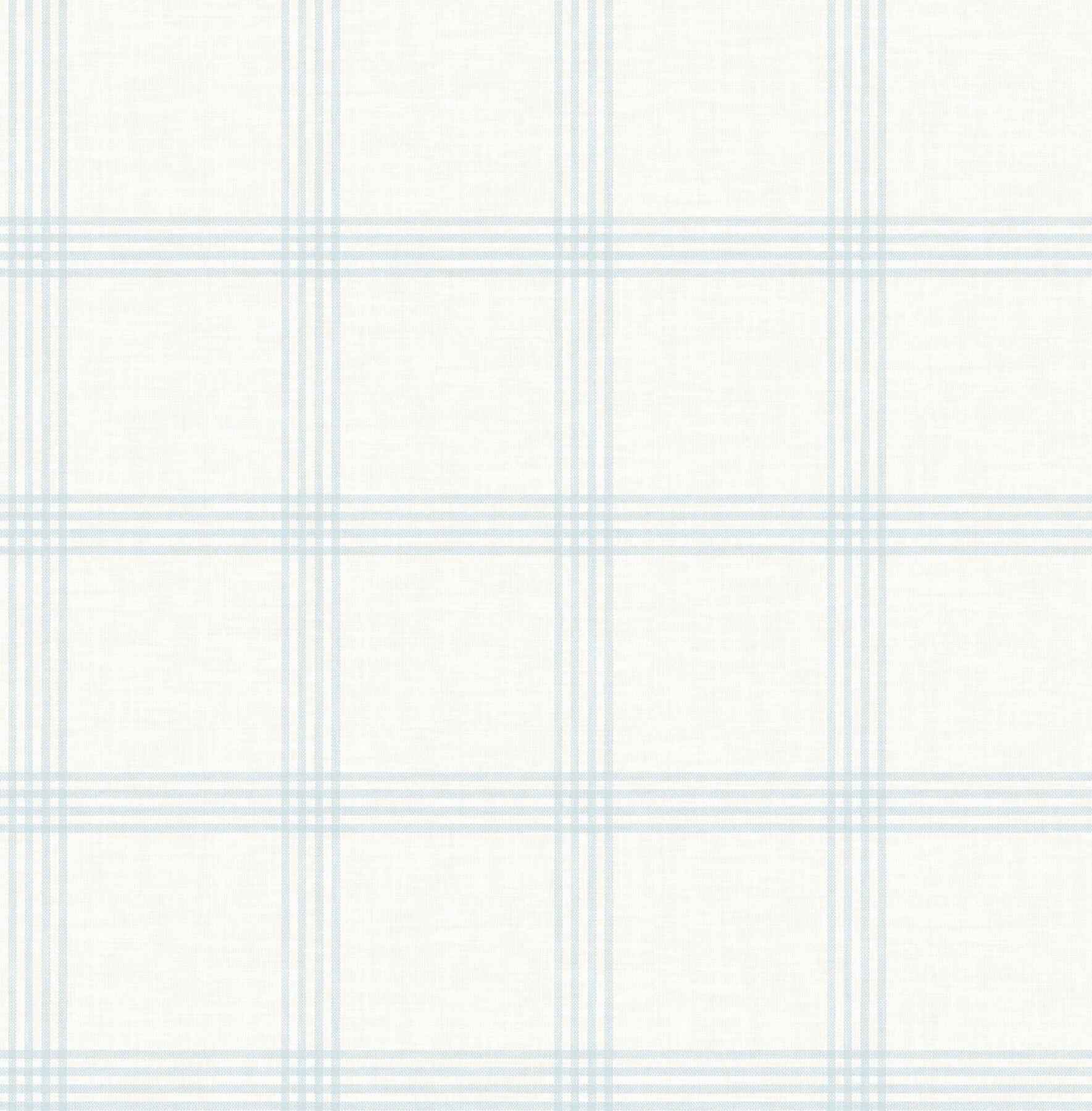 Twain Light Blue Plaid Wallpaper - York Wallcoverings - 4192-24475