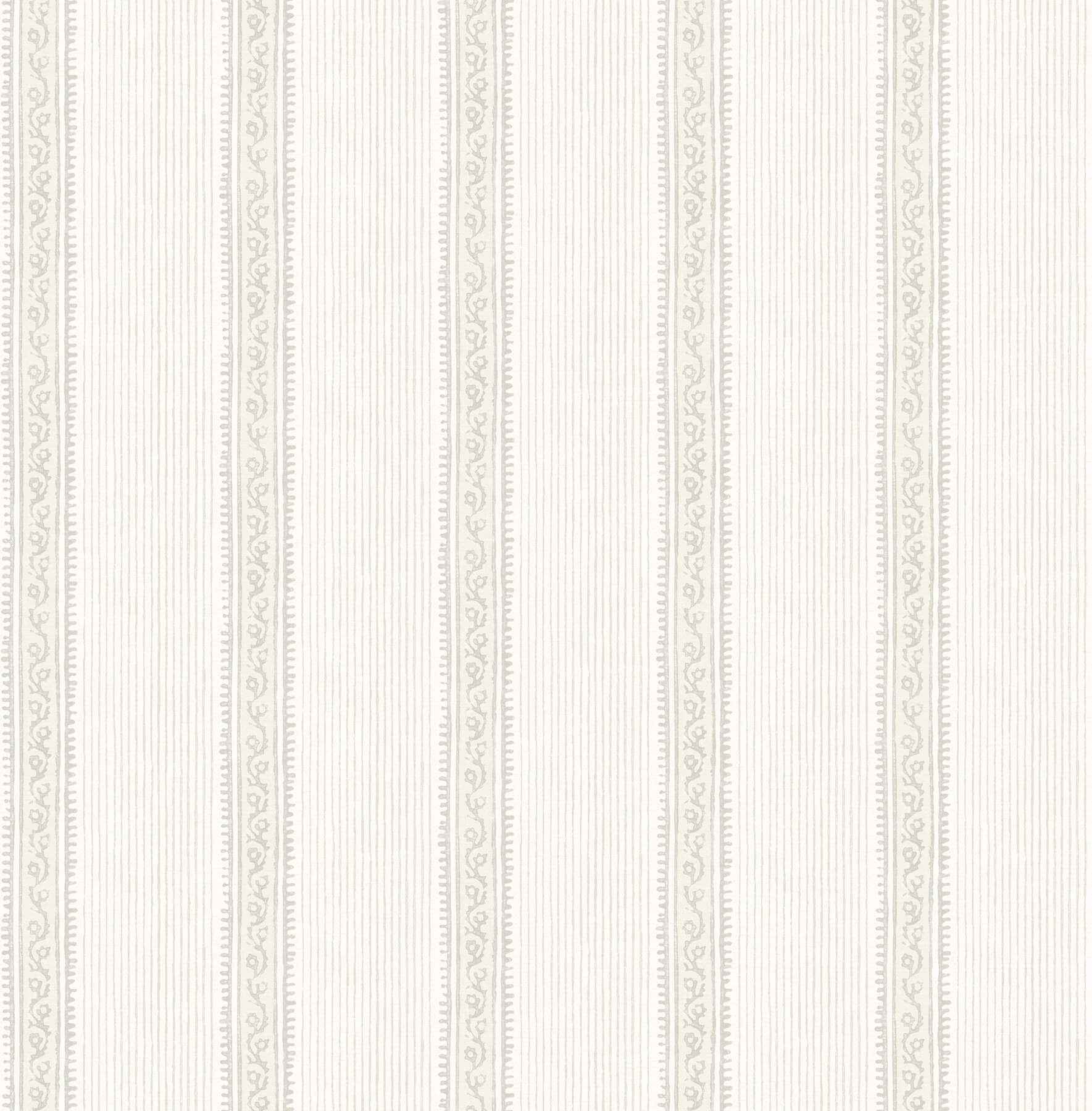 Mandevilla Beige Vine Stripe Wallpaper - York Wallcoverings - 4192-27691