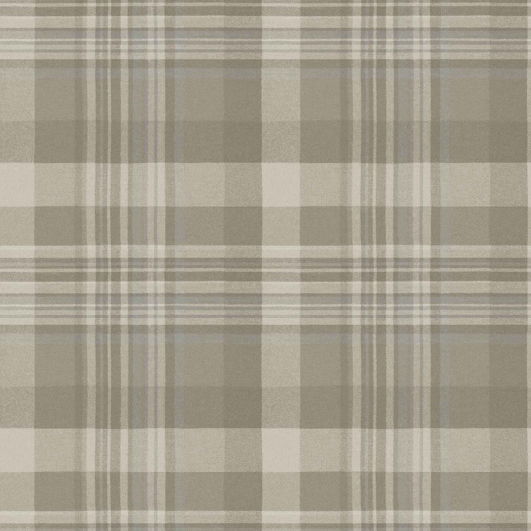 Dutton Plaid Light Brown Flannel Wallpaper - York Wallcoverings - 4192-72633
