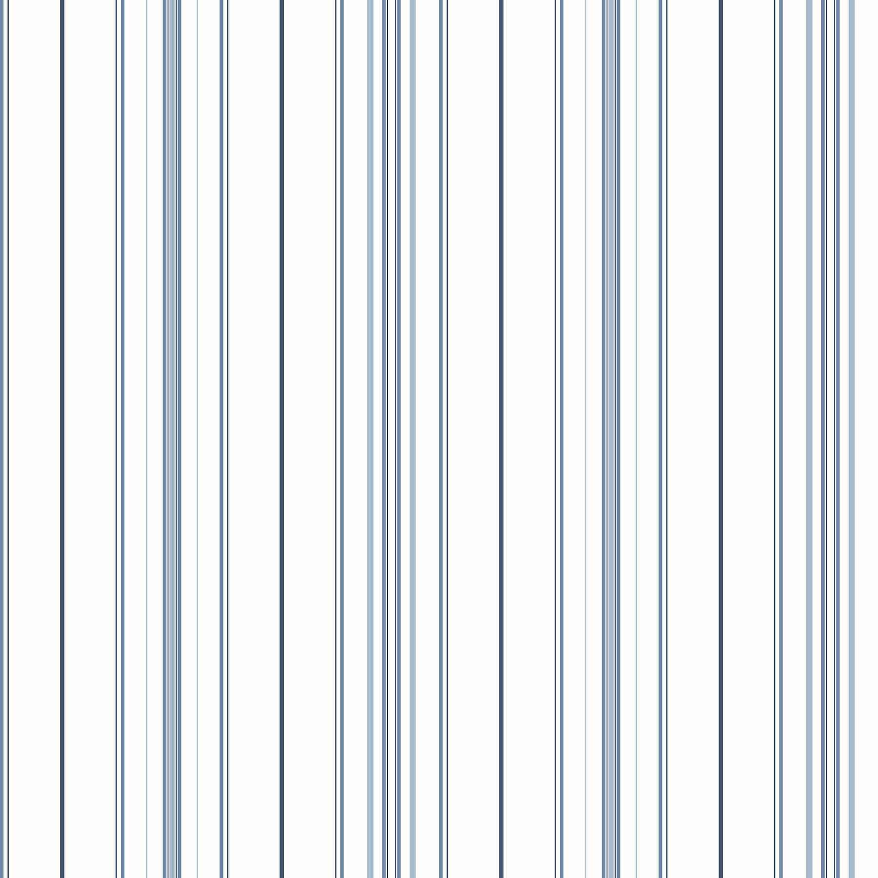 Lascelle Blue Modern Pinstripe Wallpaper - York Wallcoverings - 4192-83454
