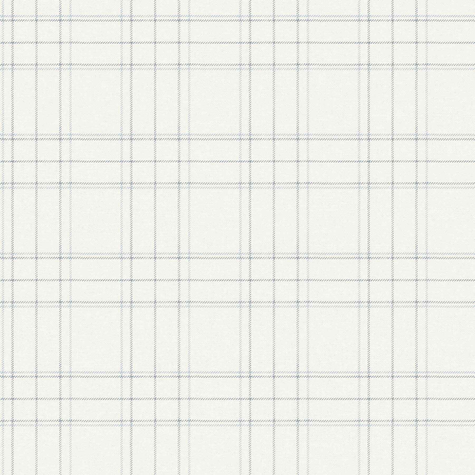 Fox Hollow White Dashed Plaid Wallpaper - York Wallcoverings - 4192-83460
