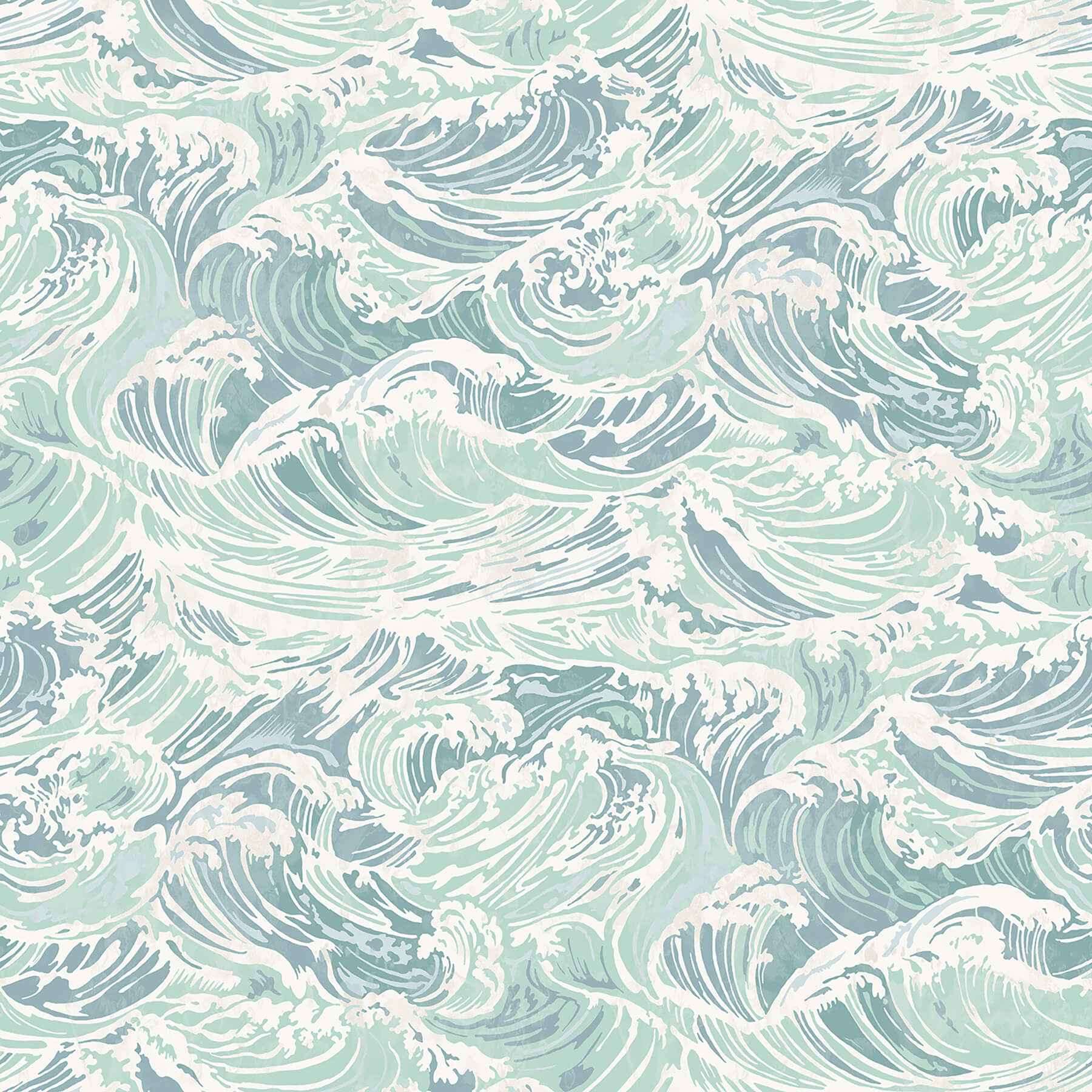 Crashing Waves Turquoise Peel and Stick - York Wallcoverings - NUS6630 - York Wallcoverings Wallpaper