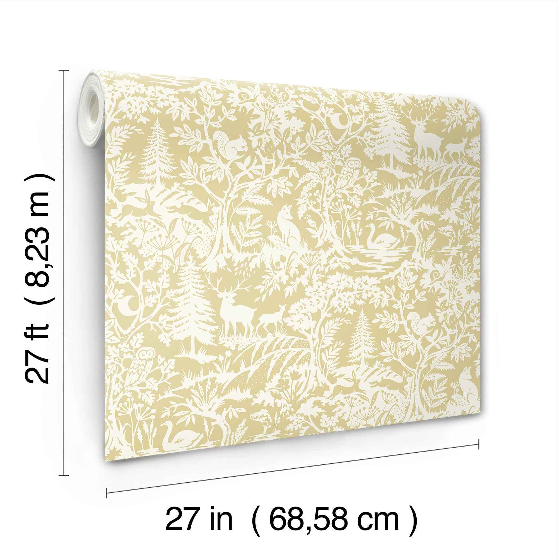 Alrick Mustard Forest Venture Wallpaper - York Wallcoverings - 3125-72322 - York Wallcoverings Wallpaper