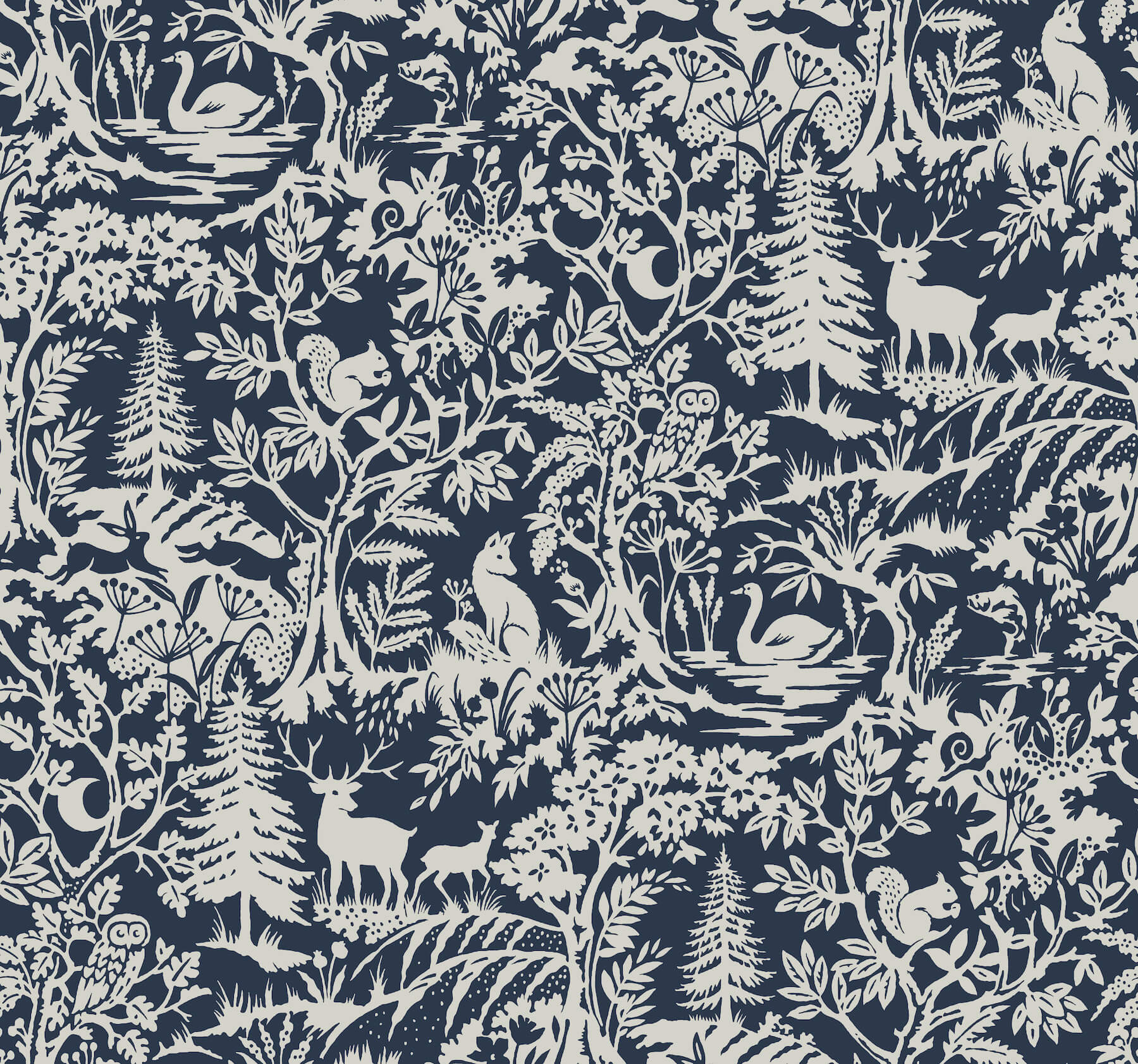alrick-navy-forest-venture-wallpaper-york-wallcoverings-3125-72324 - York Wallcoverings Wallpaper