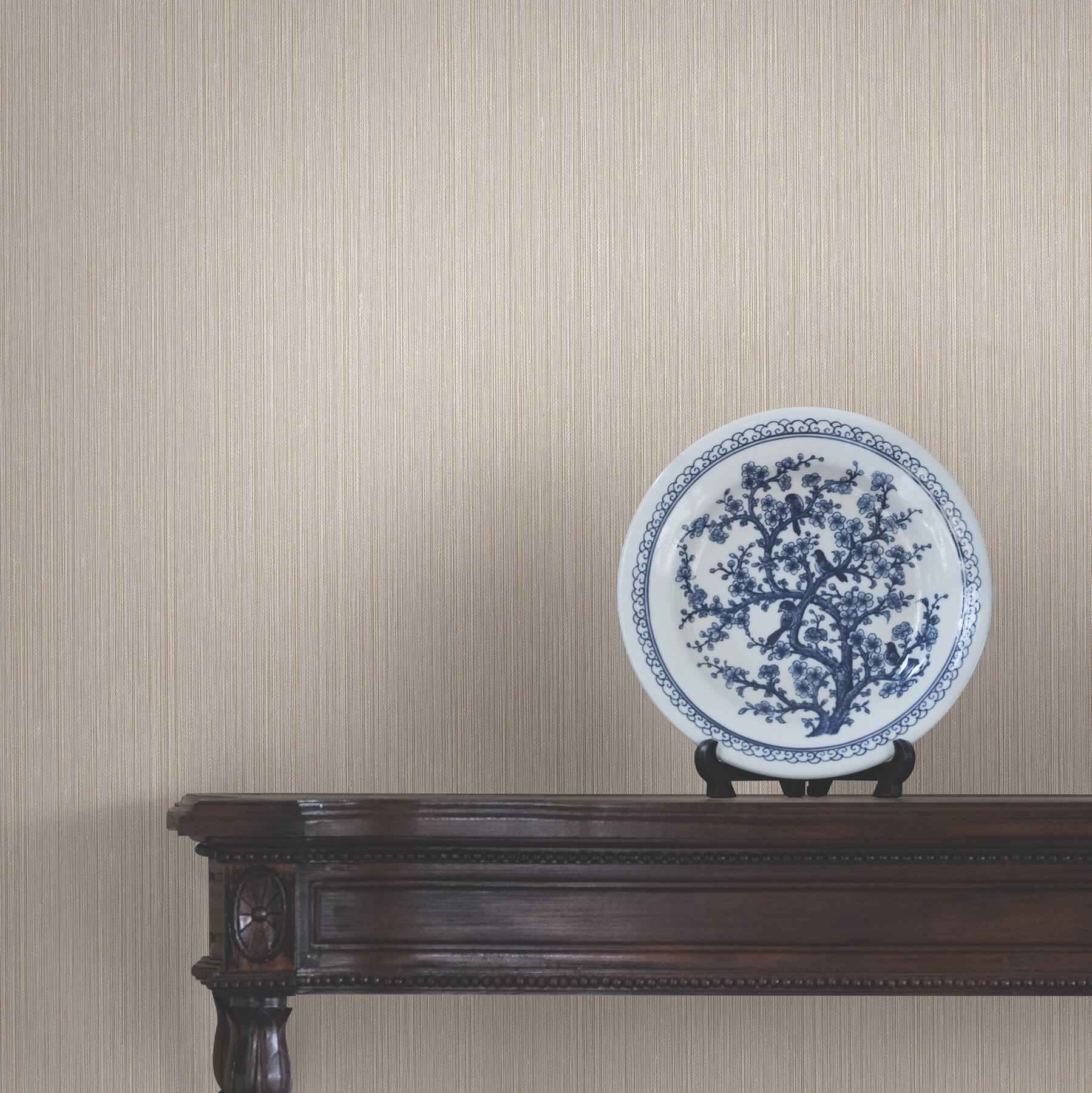 Atticus Cream String Wallpaper - York Wallcoverings - 4211-83502 - York Wallcoverings Wallpaper