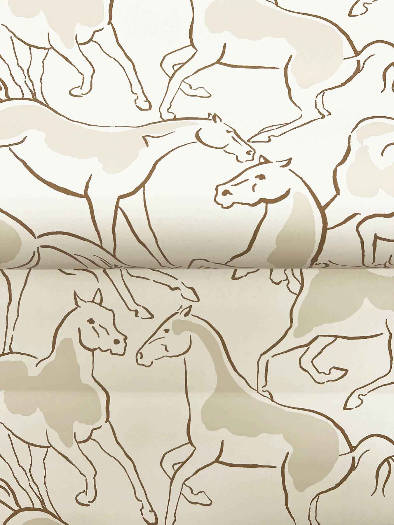 Dressage Beige Stallions Wallpaper - York Wallcoverings - 4211-83503 - York Wallcoverings Wallpaper