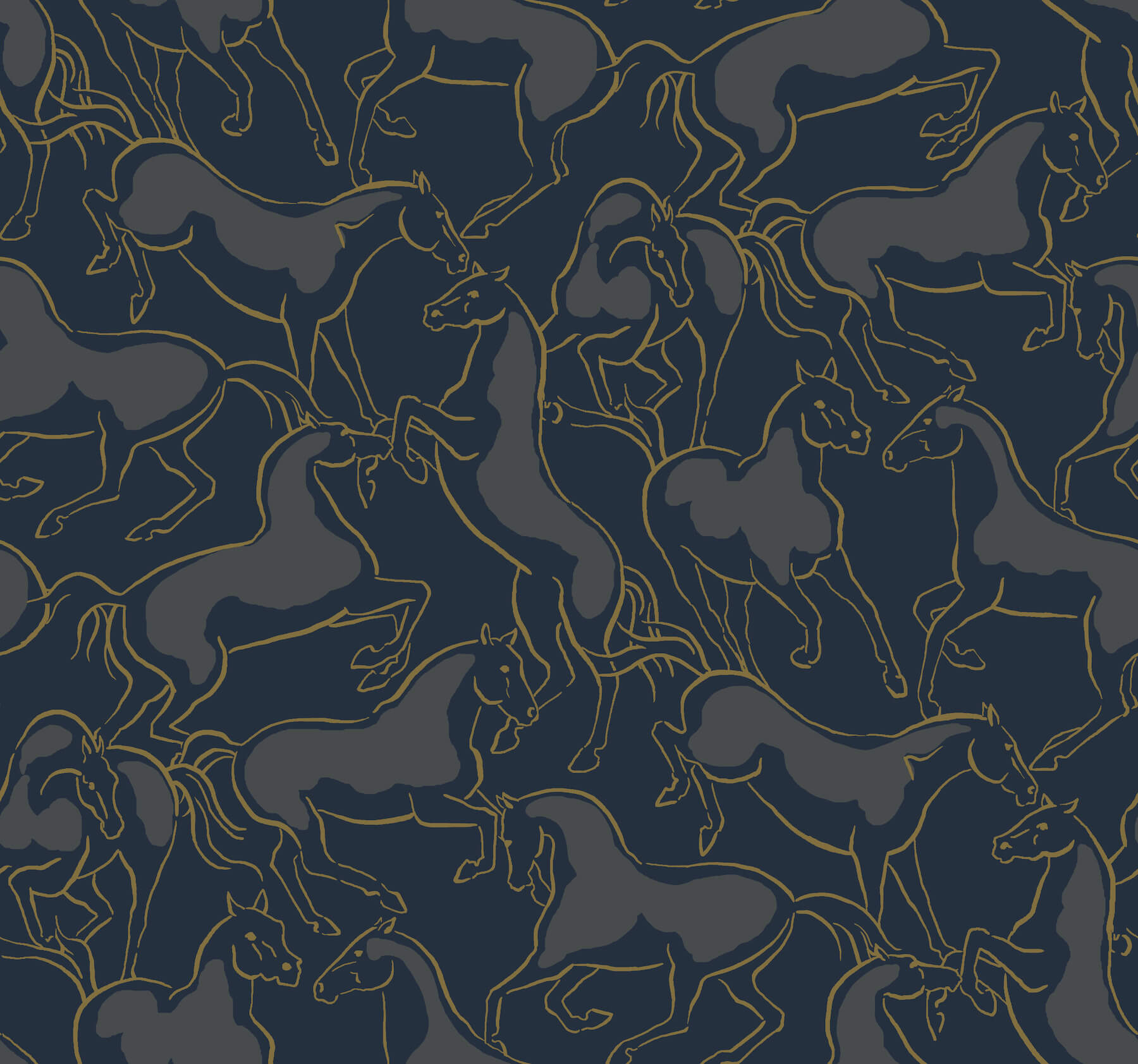 dressage-navy-stallions-wallpaper-york-wallcoverings-4211-83506 - York Wallcoverings Wallpaper