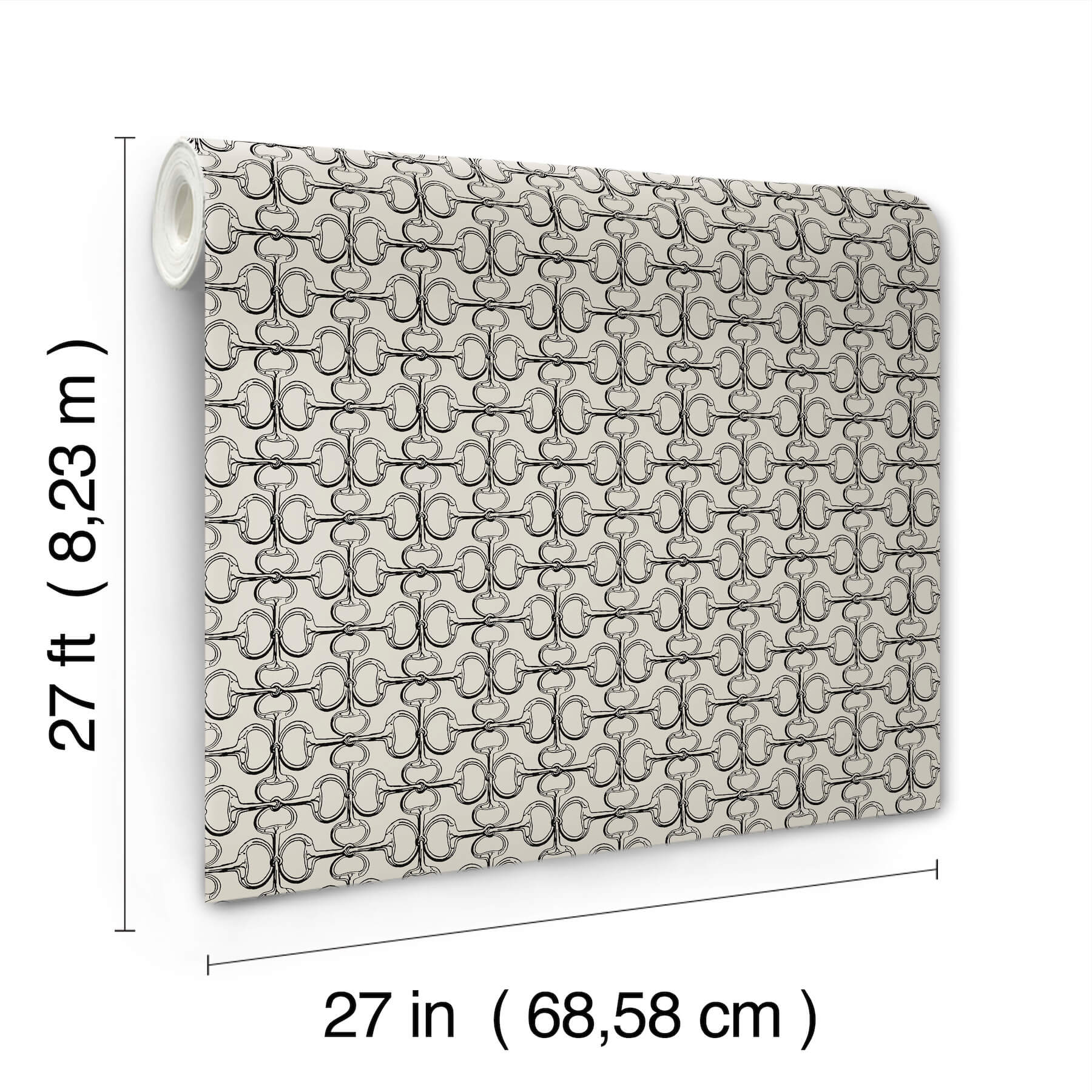 polo-taupe-horse-bits-wallpaper-york-wallcoverings-4211-83509 - York Wallcoverings Wallpaper