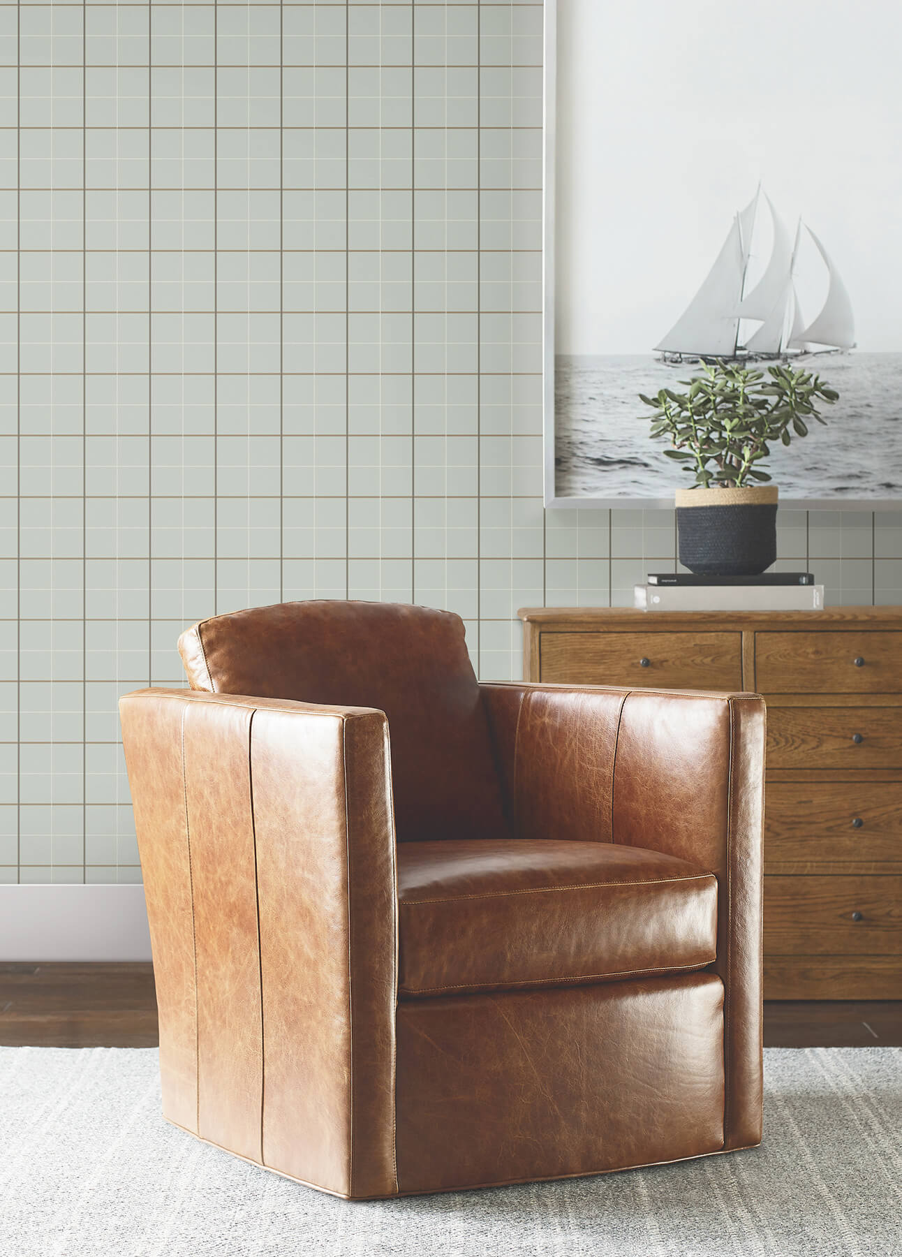 tattersall-sage-plaid-wallpaper-york-wallcoverings-4211-83517 - York Wallpaper Wallpaper