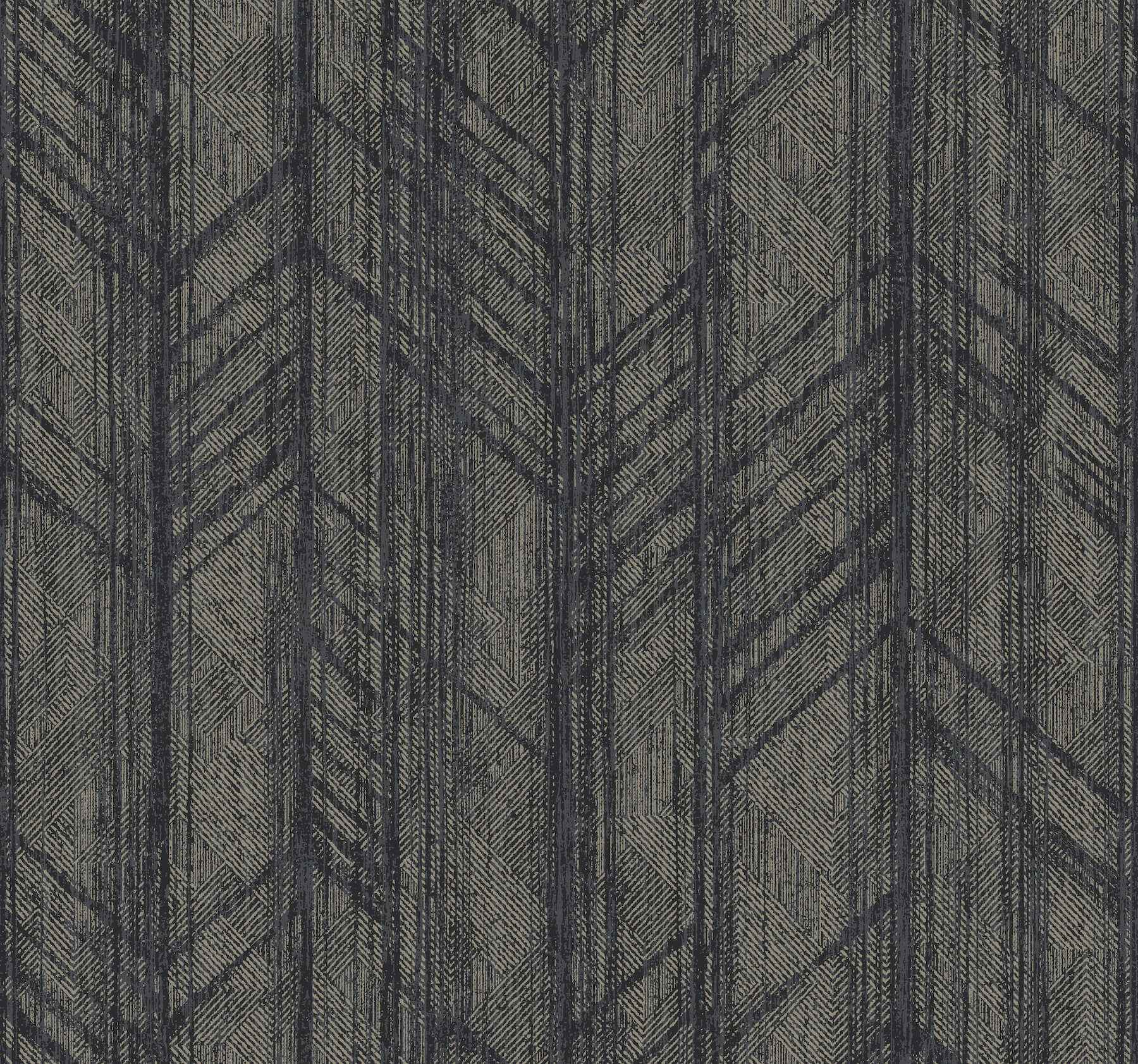 Winthrop Slate Geometric Wallpaper - York Wallcoverings - 4211-83520