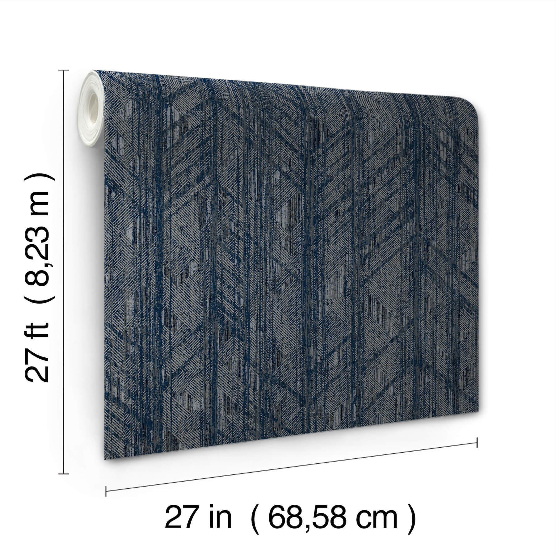 winthrop-navy-geometric-wallpaper-york-wallcoverings-4211-83523 - York Wallpaper Wallpaper