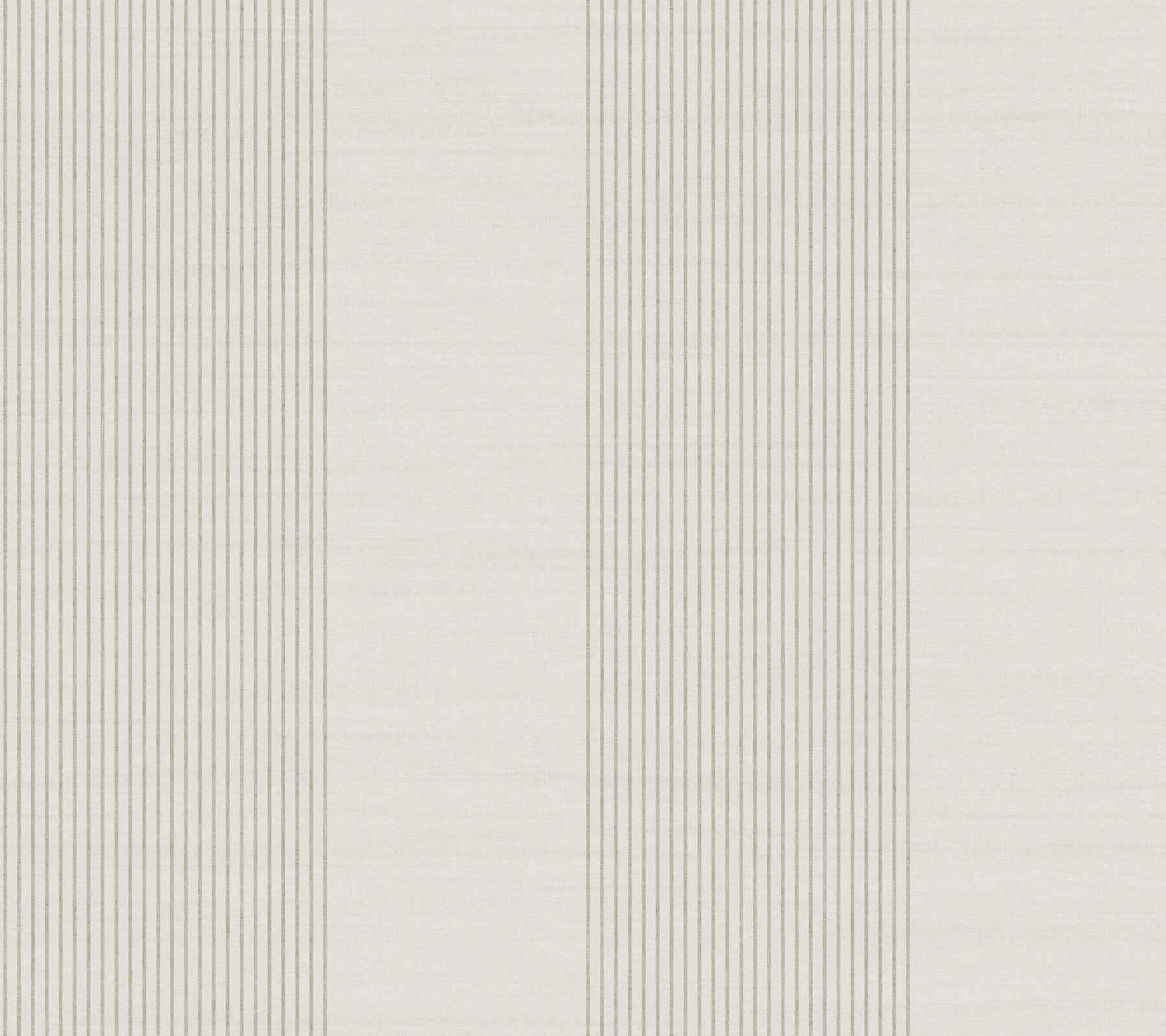 Archer Stripe Light Grey Faux Linen Wallpaper - York Wallcoverings - 4211-83526