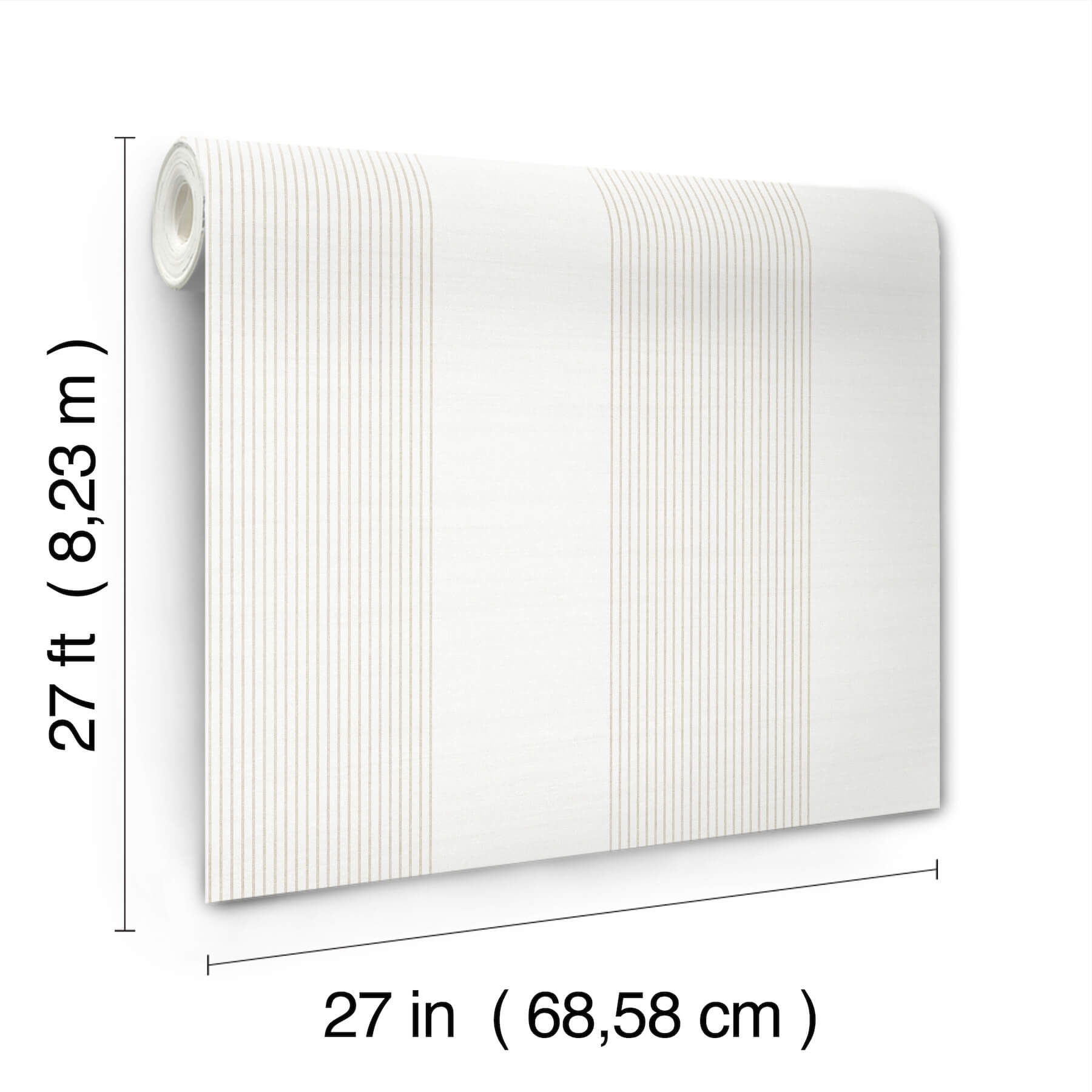 archer-stripe-white-faux-linen-wallpaper-york-wallcoverings-4211-83529 - York Wallcoverings Wallpaper