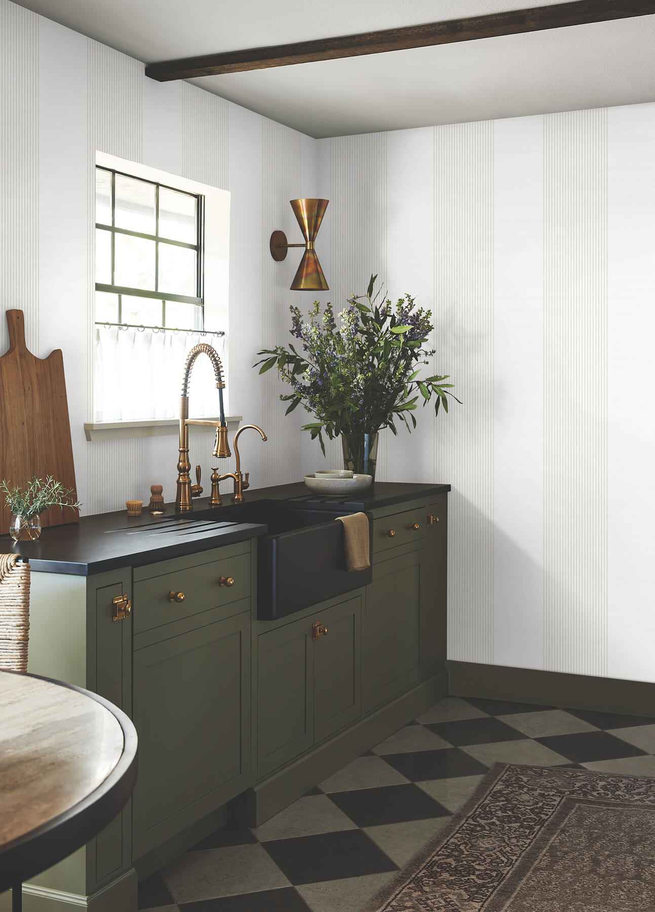 Archer Stripe White Faux Linen Wallpaper - York Wallcoverings - 4211-83529 - York Wallcoverings Wallpaper