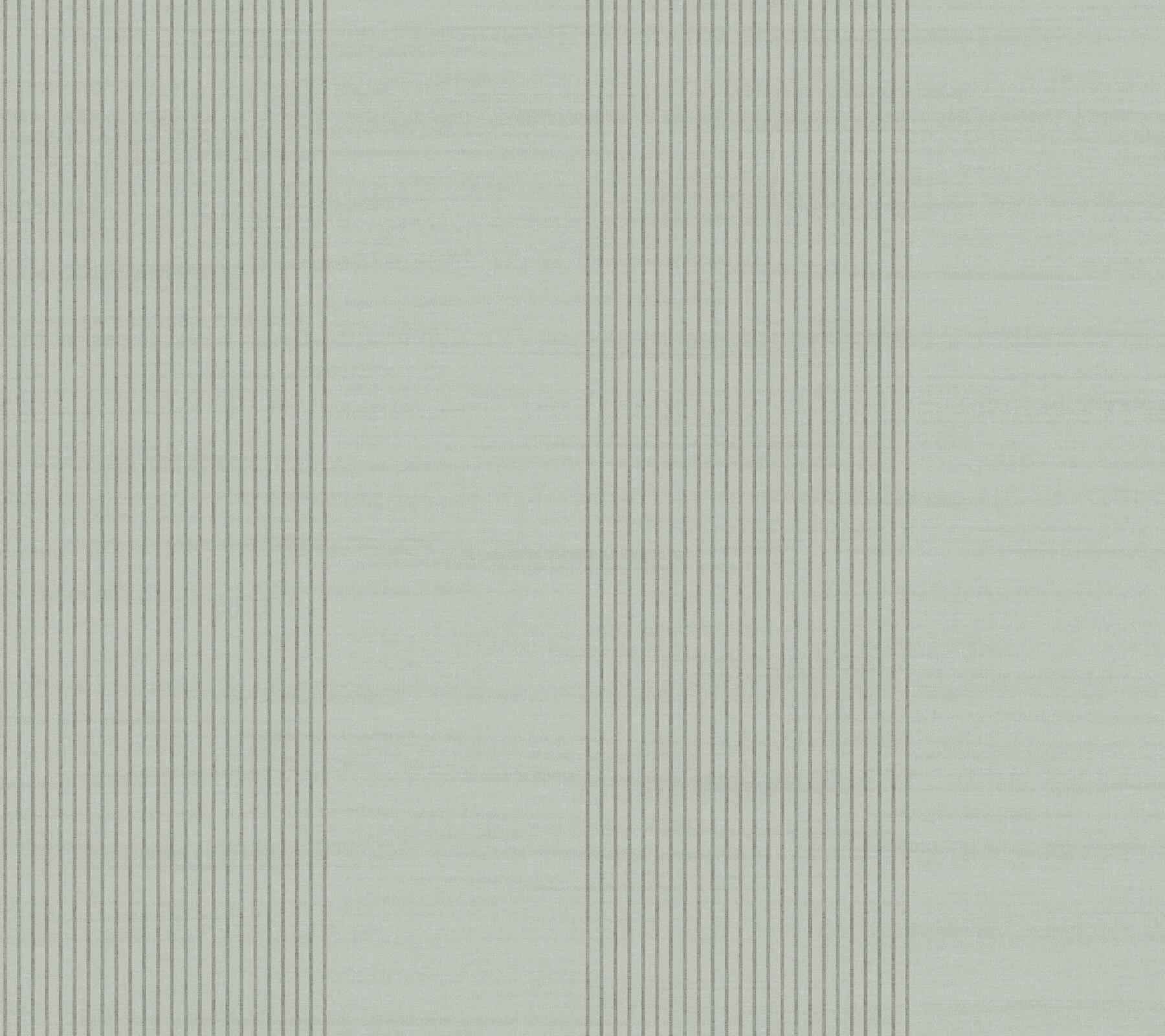 Archer Stripe Sage Faux Linen Wallpaper - York Wallcoverings - 4211-83530