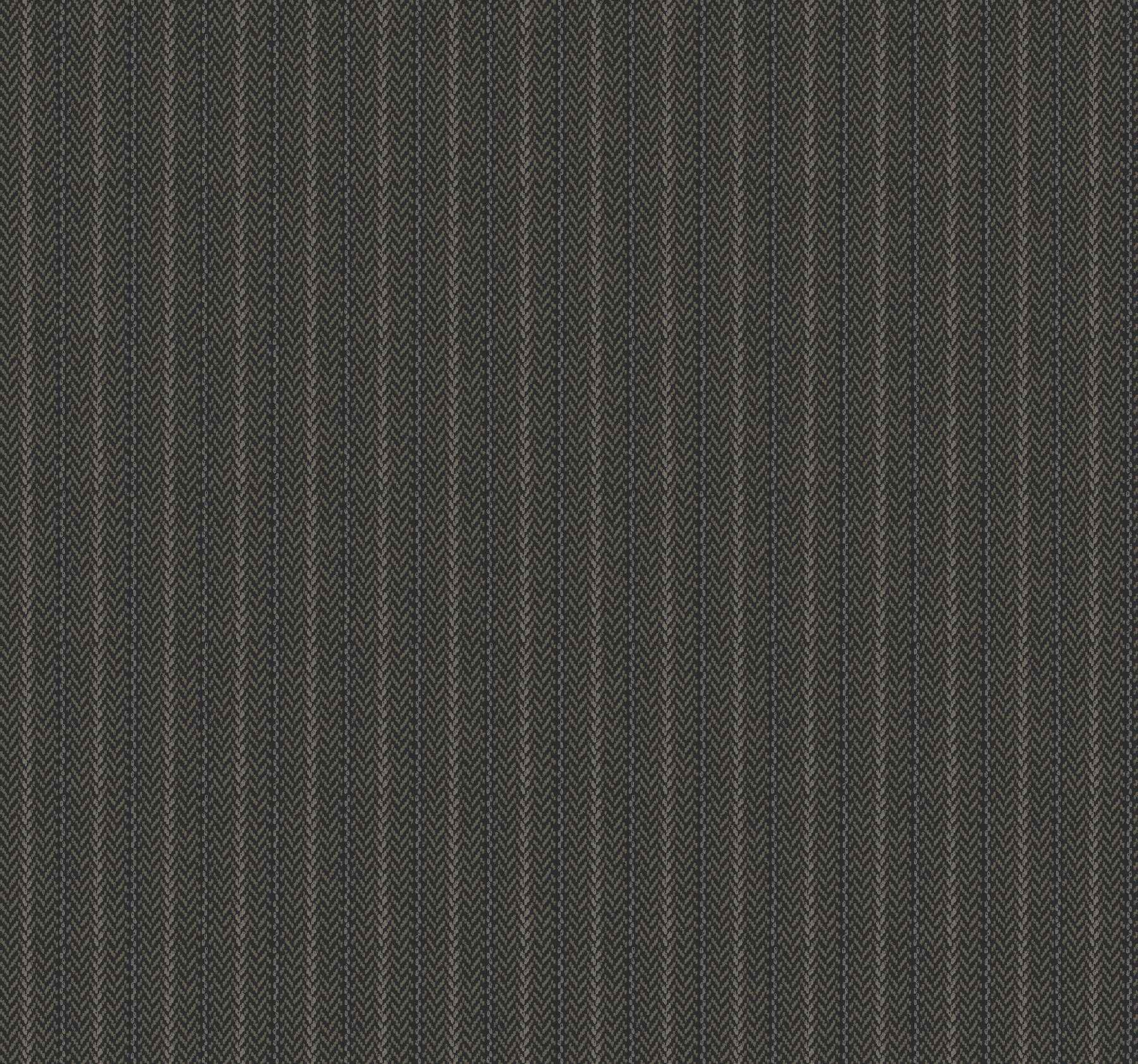 Elkan Stripe Black Herringbone Wallpaper - York Wallcoverings - 4211-83537