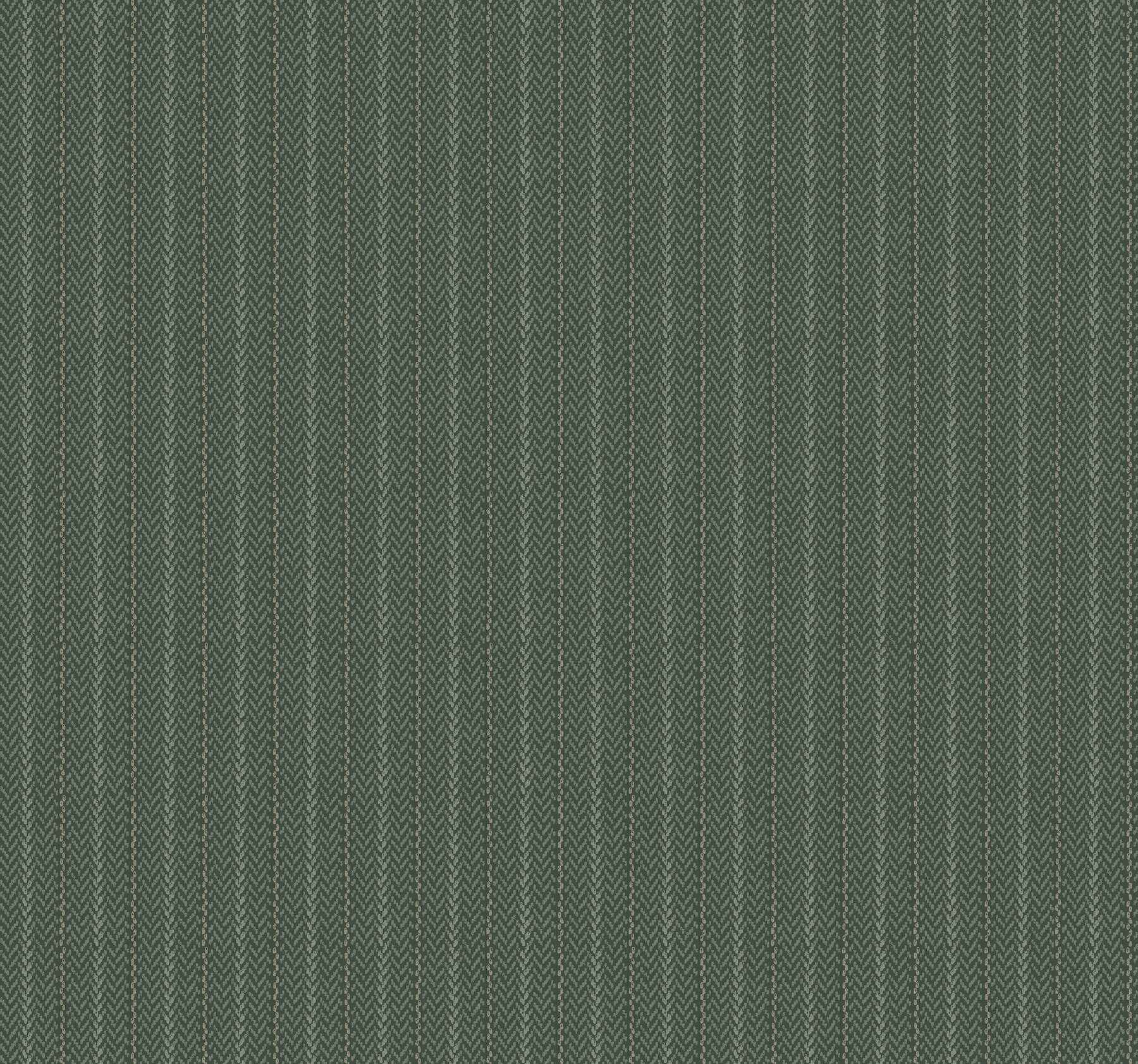 Elkan Stripe Green Herringbone Wallpaper - York Wallcoverings - 4211-83539