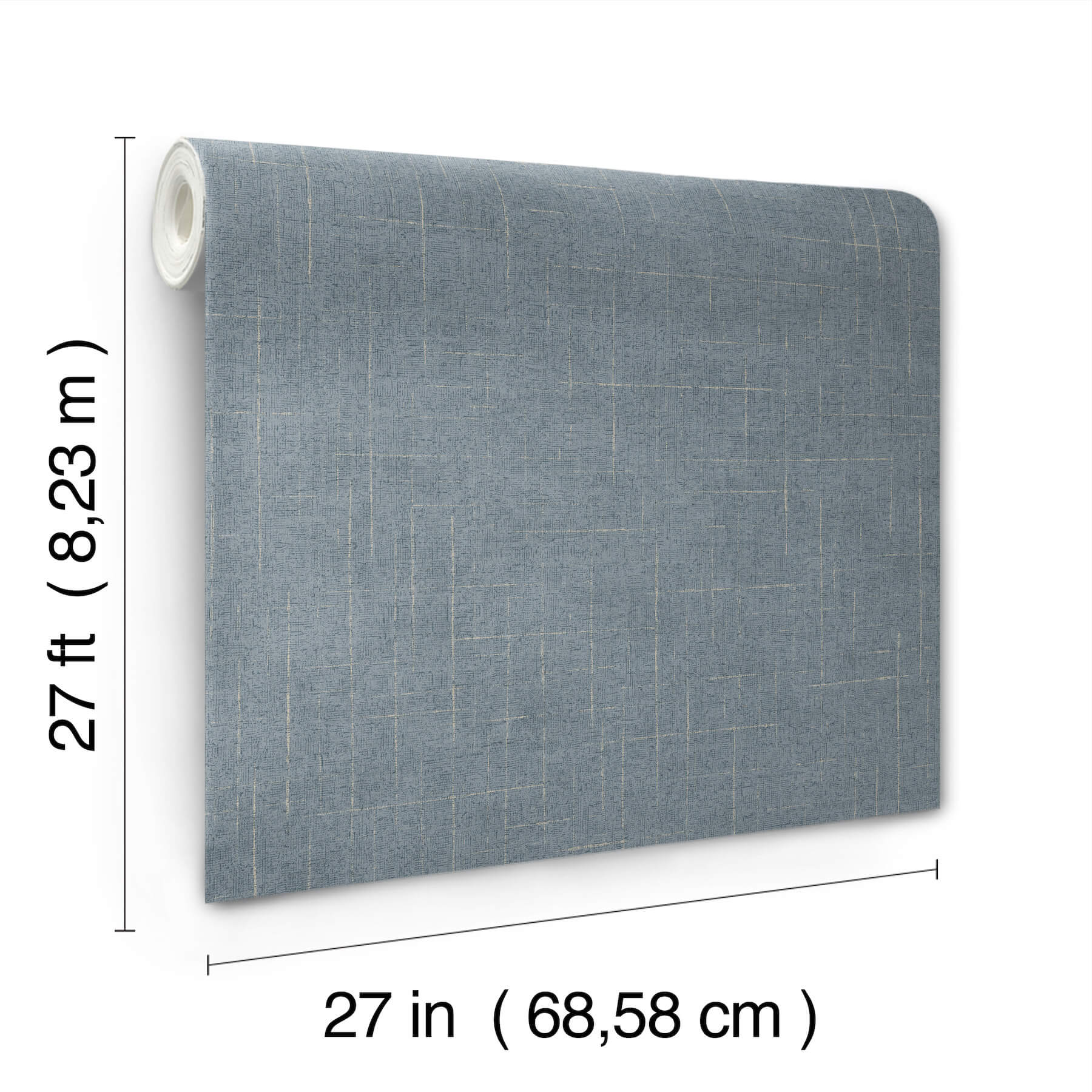 saratoga-blue-faux-linen-wallpaper-york-wallcoverings-4211-83548 - York Wallcoverings Wallpaper
