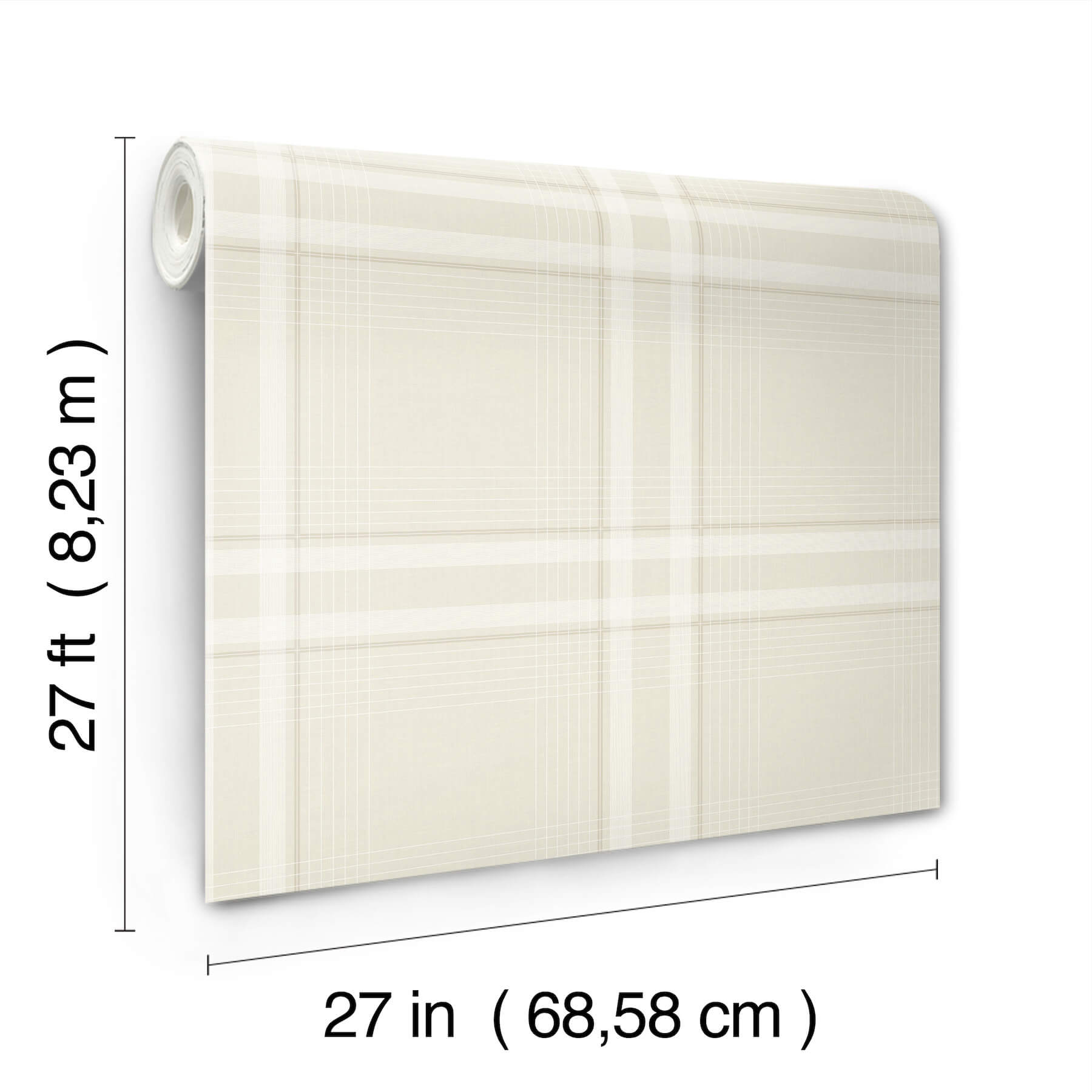 country-club-plaid-dove-faux-linen-wallpaper-york-wallcoverings-4211-83568 - York Wallcoverings Wallpaper