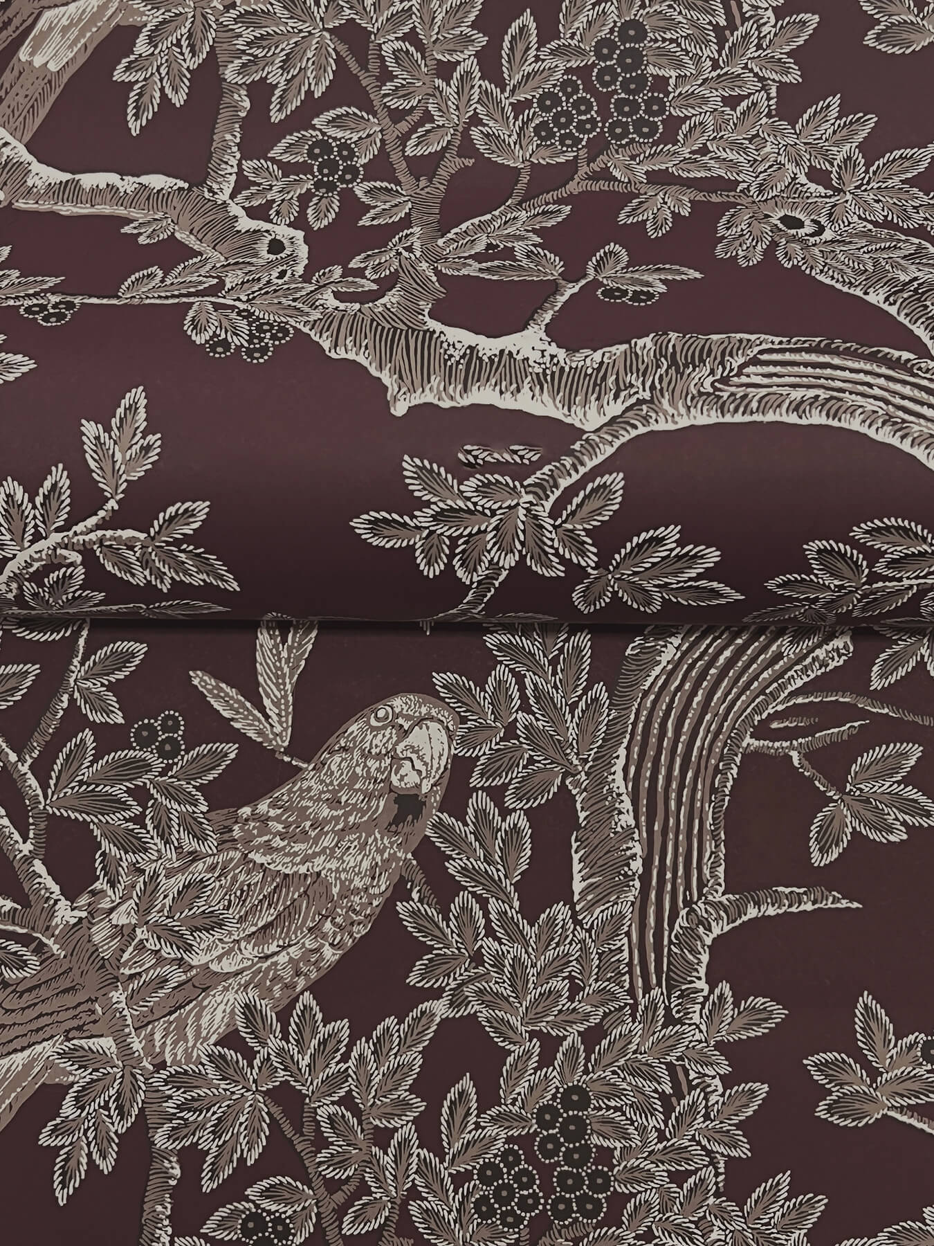 regal-ridge-plum-trailing-tree-wallpaper-york-wallcoverings-4211-83571 - York Wallcoverings Wallpaper