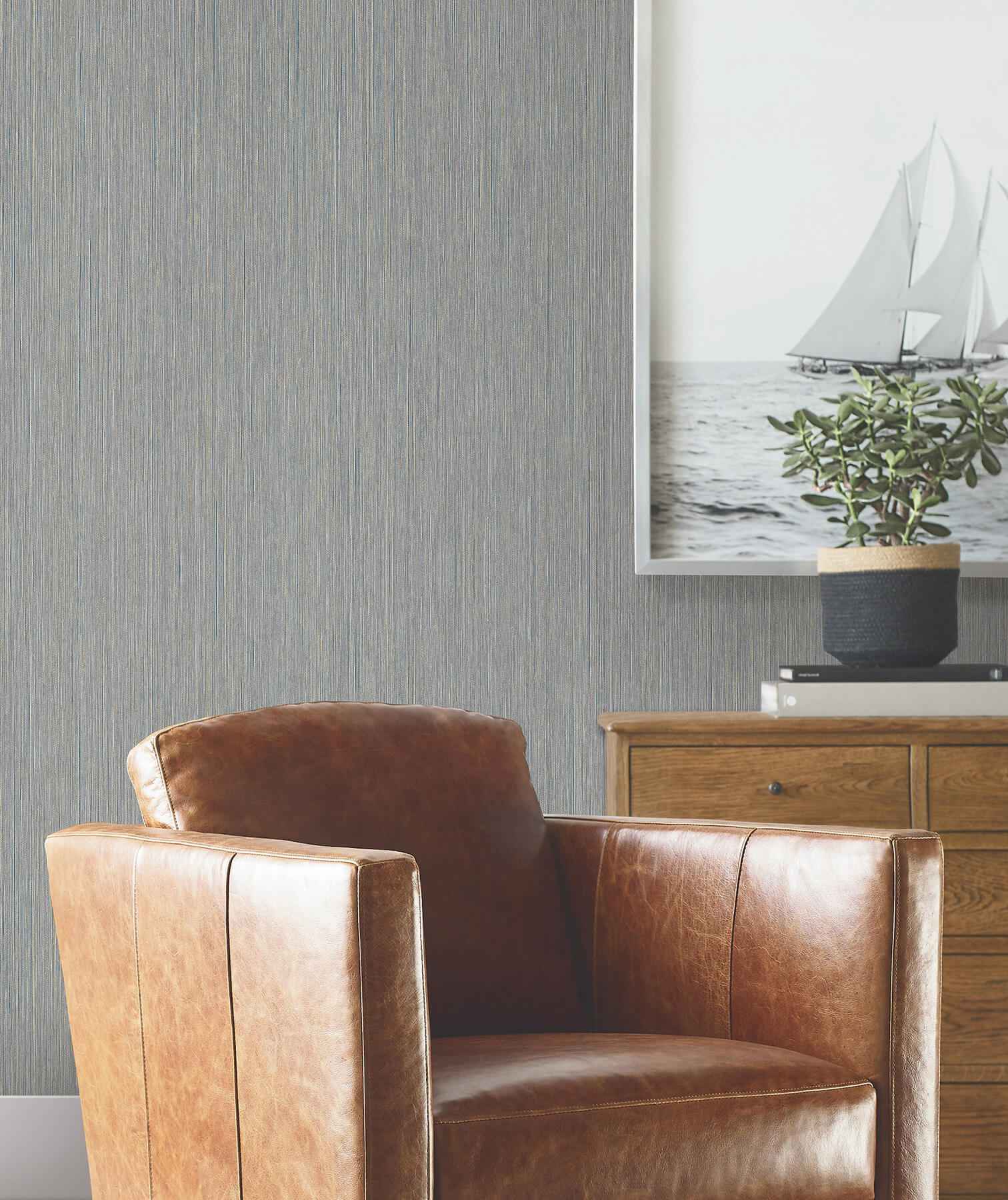 Atticus Navy String Wallpaper - York Wallcoverings - 4211-83501 - York Wallcoverings Wallpaper