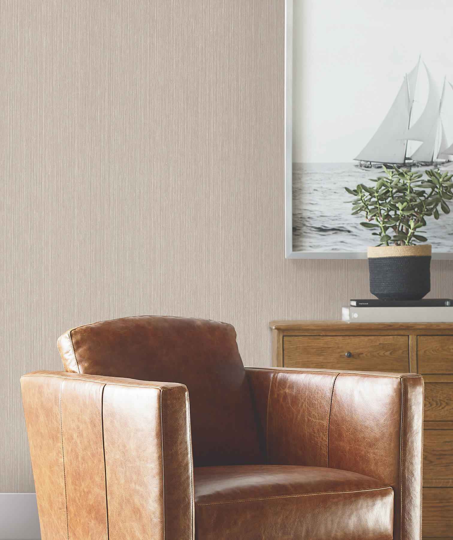 Atticus Cream String Wallpaper - York Wallcoverings - 4211-83502 - York Wallcoverings Wallpaper