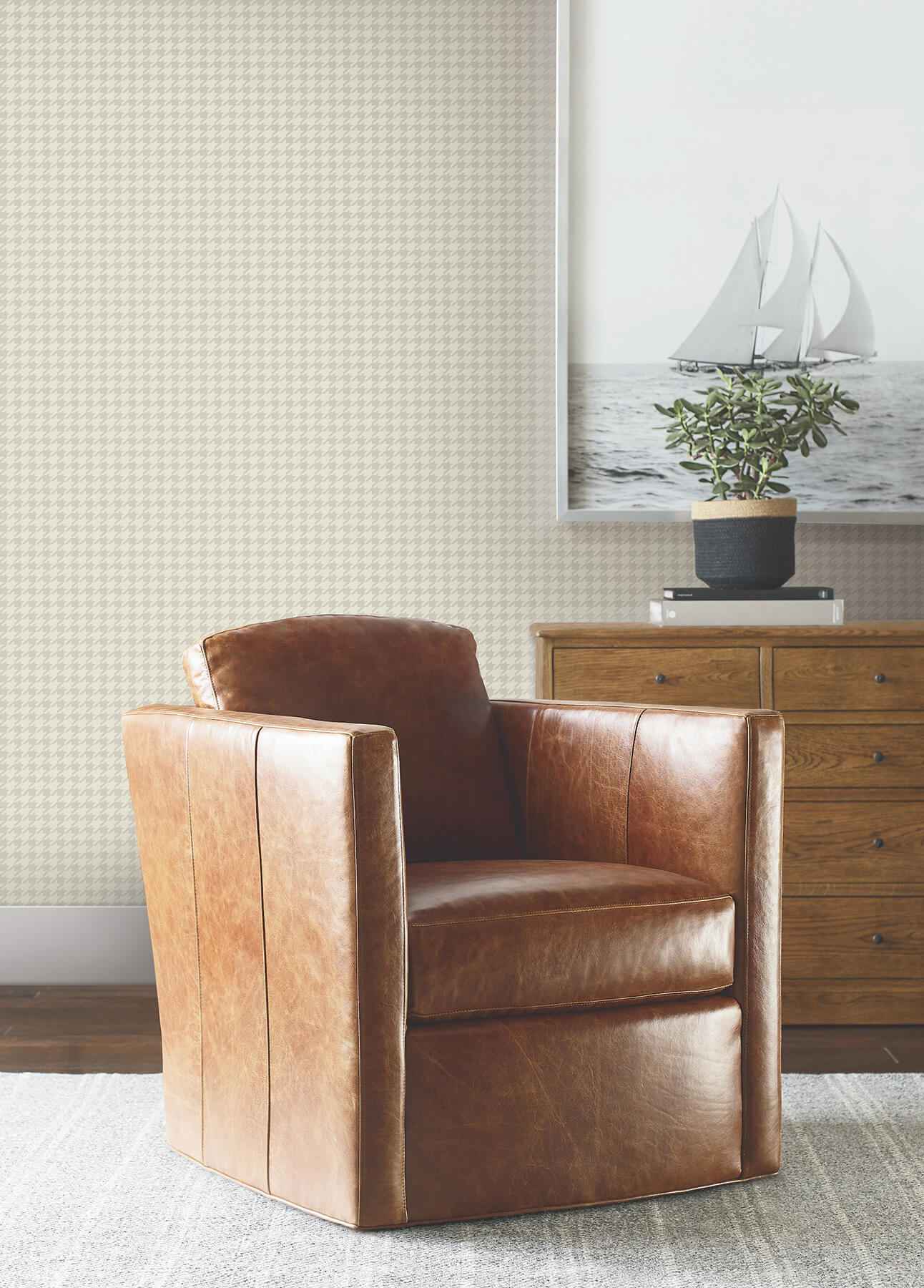Watson Light Grey Houndstooth Wallpaper - York Wallcoverings - 4211-83562 - York Wallcoverings Wallpaper