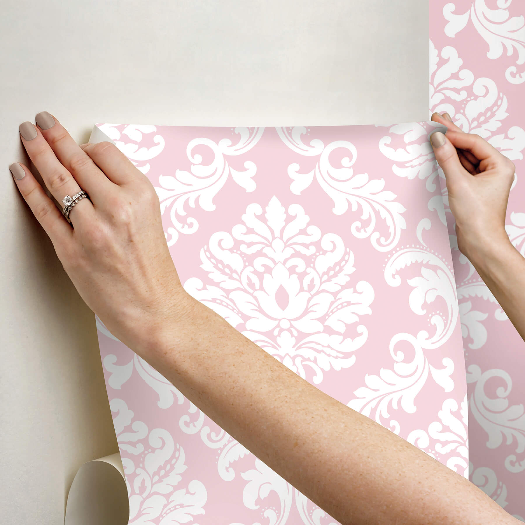 pink-ariel-peel-and-stick-wallpaper-york-wallcoverings-nu1397 - York Wallcoverings Wallpaper