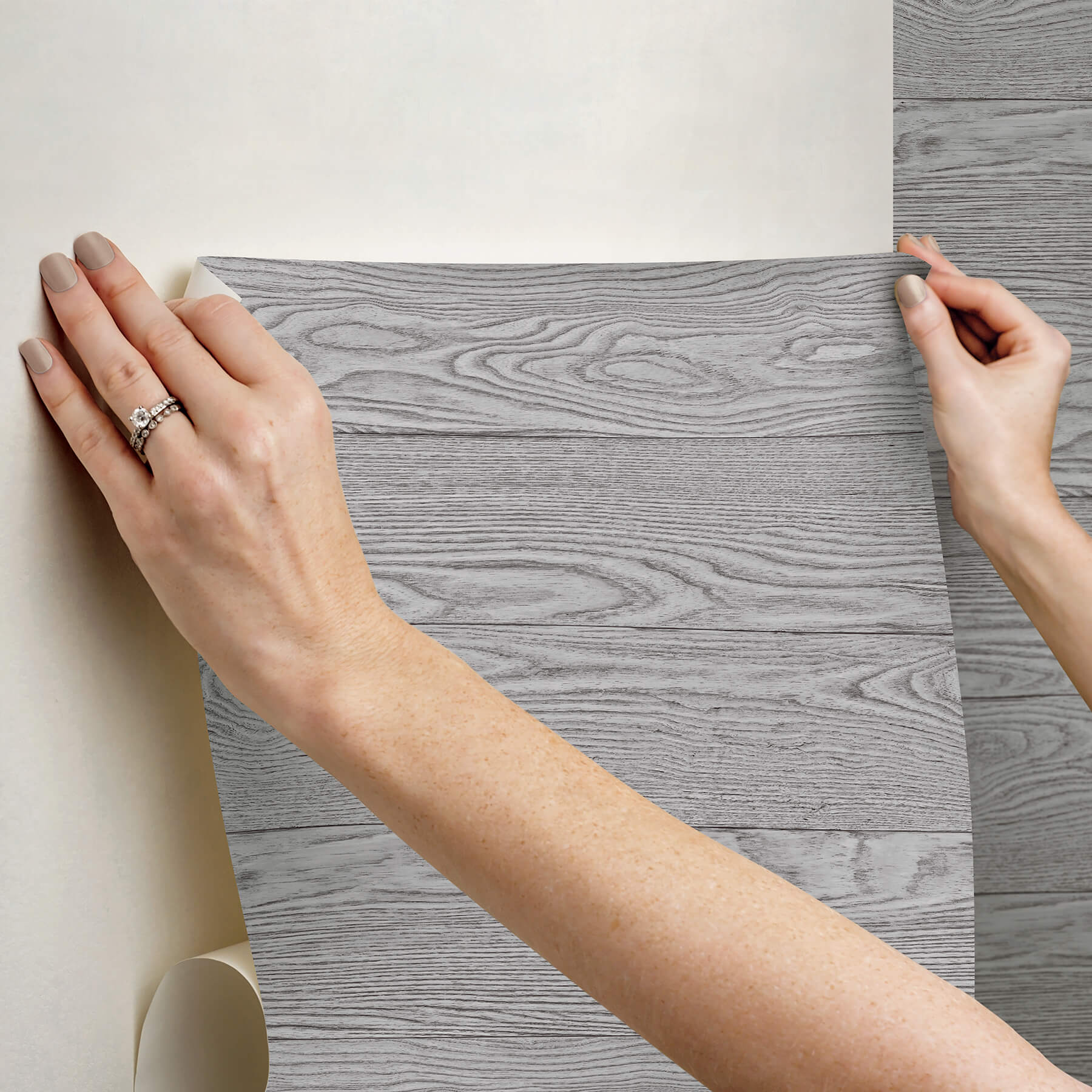grey-salvaged-wood-peel-and-stick-wallpaper-york-wallcoverings-nu2240 - York Wallcoverings Wallpaper