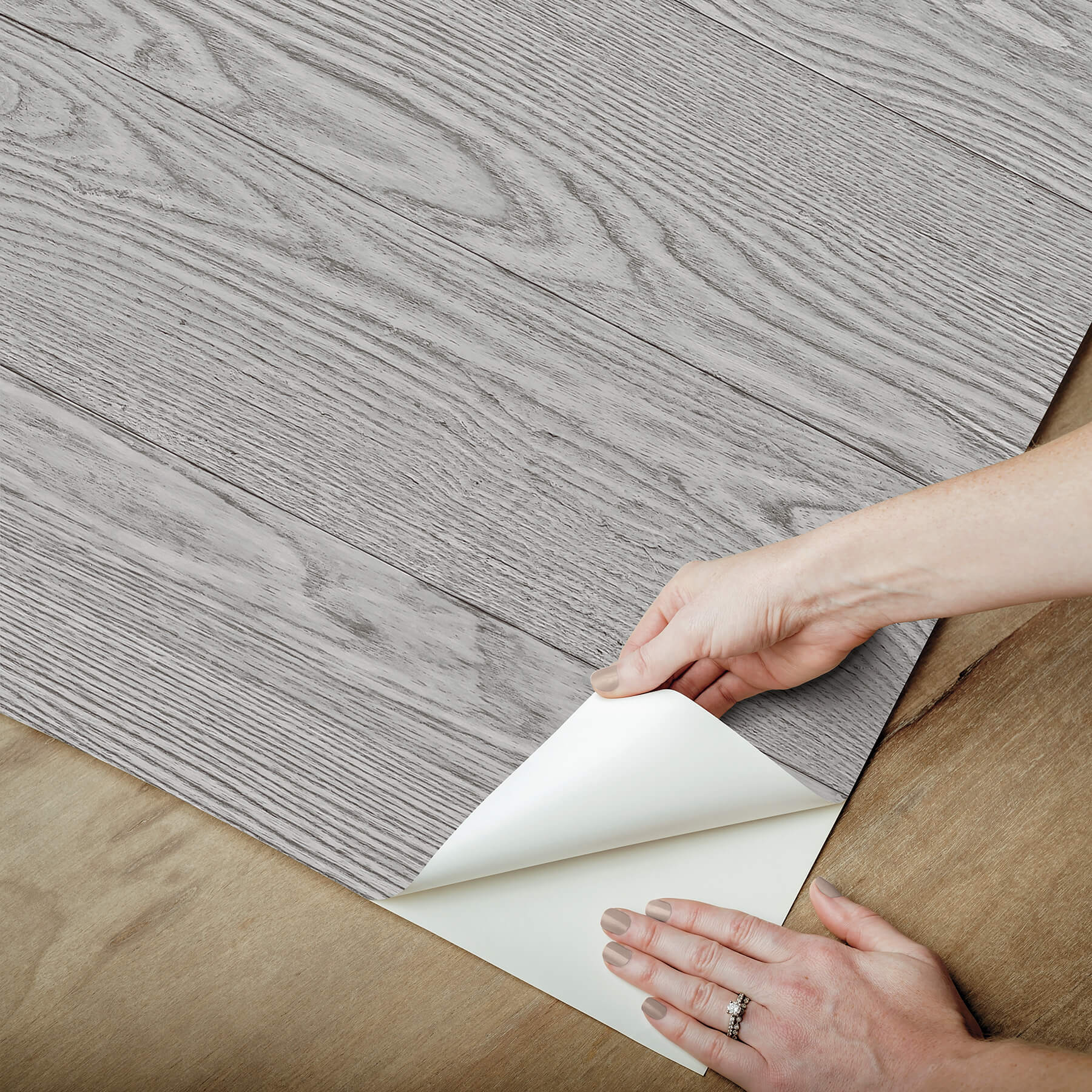 grey-salvaged-wood-peel-and-stick-wallpaper-york-wallcoverings-nu2240 - York Wallcoverings Wallpaper