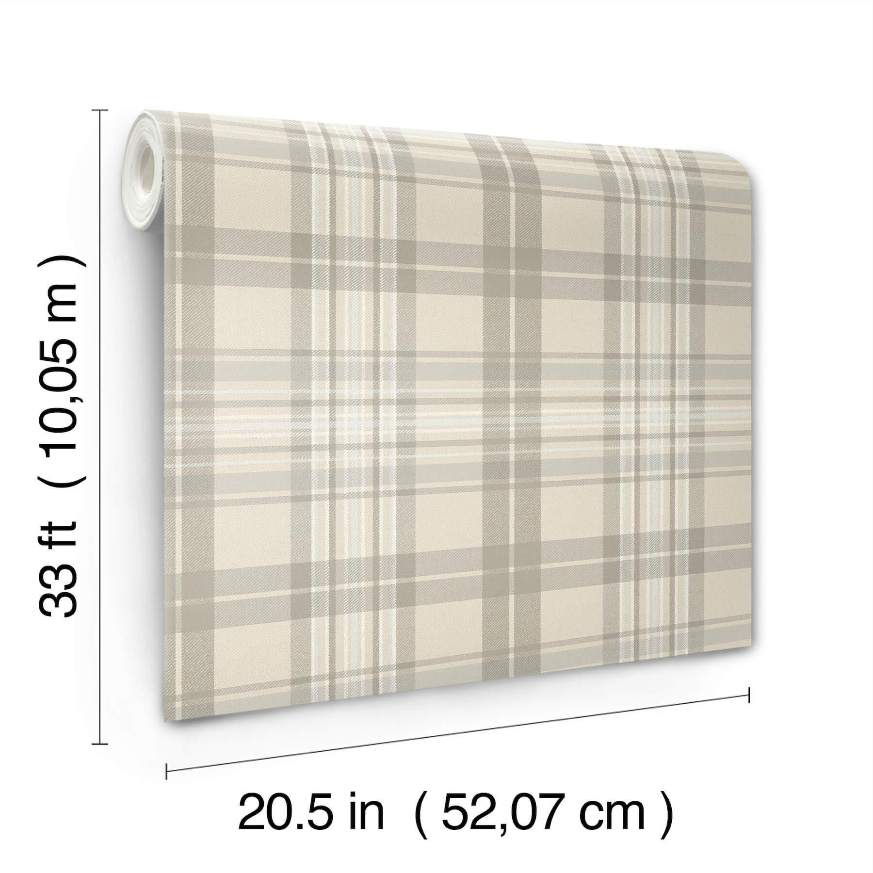 austin-beige-plaid-wallpaper-york-wallcoverings-4192-330216 - York Wallcoverings Wallpaper