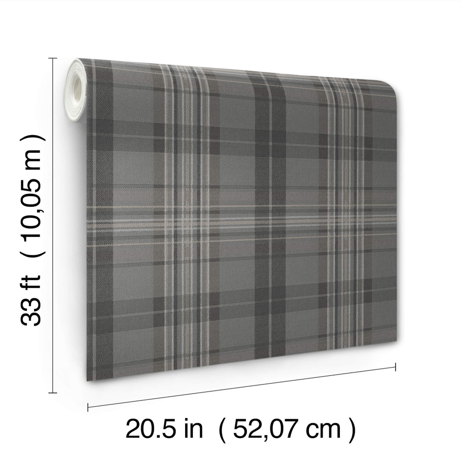 austin-charcoal-plaid-wallpaper-york-wallcoverings-4192-330215 - York Wallcoverings Wallpaper