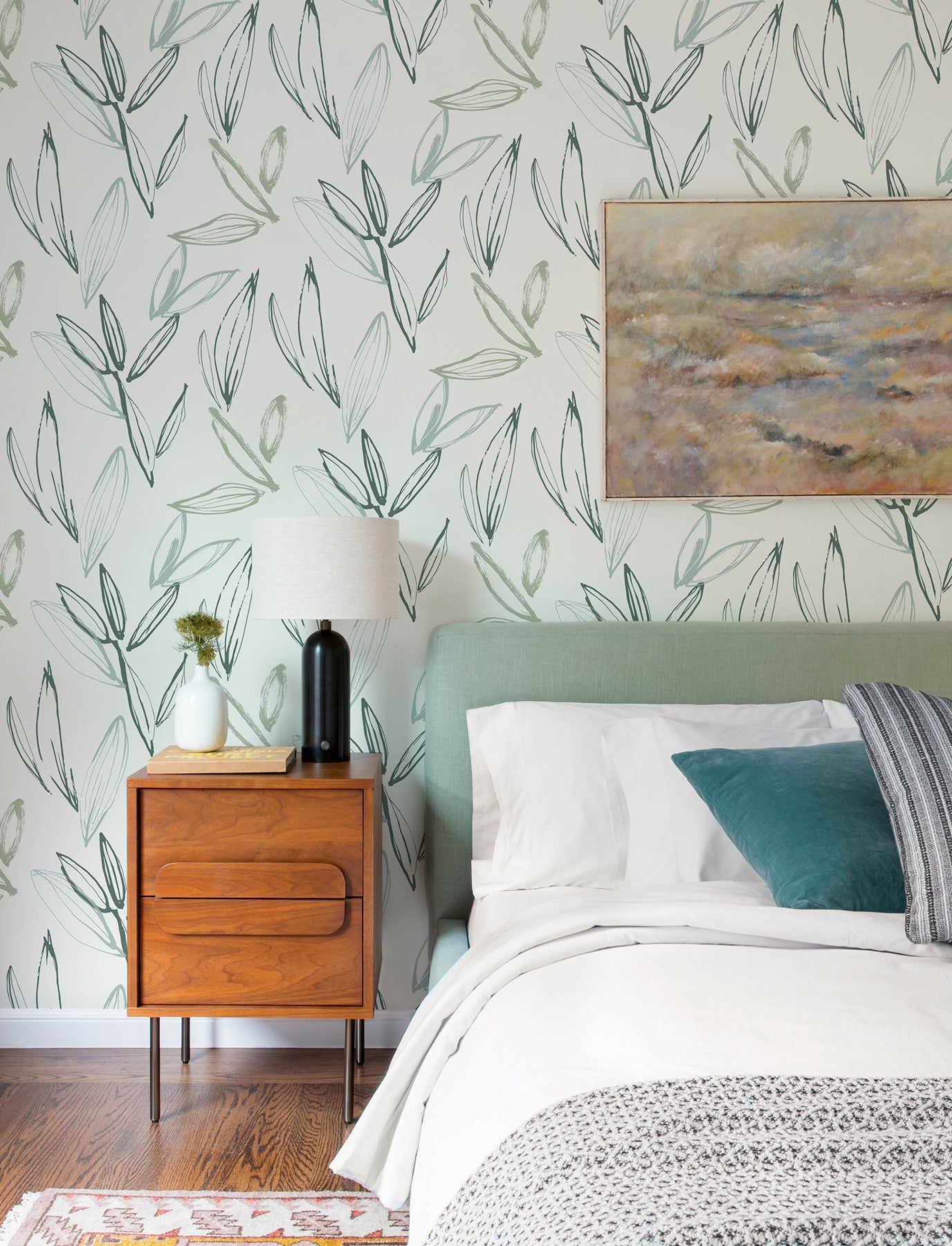 kenia-green-leaf-toss-wallpaper-york-wallcoverings-4197-27856 - York Wallcoverings Wallpaper