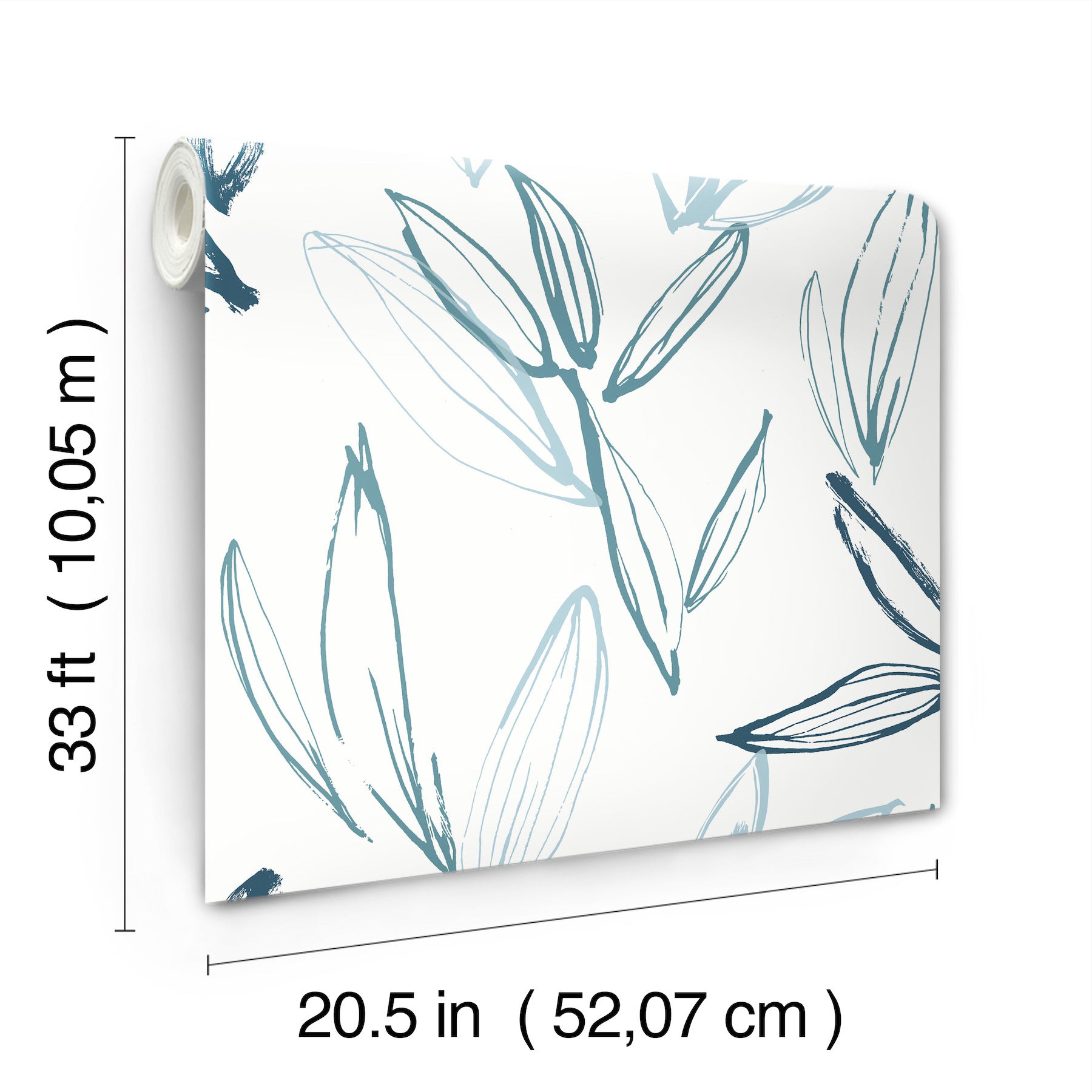 kenia-blue-leaf-toss-wallpaper-york-wallcoverings-4197-27857 - York Wallpaper Wallpaper