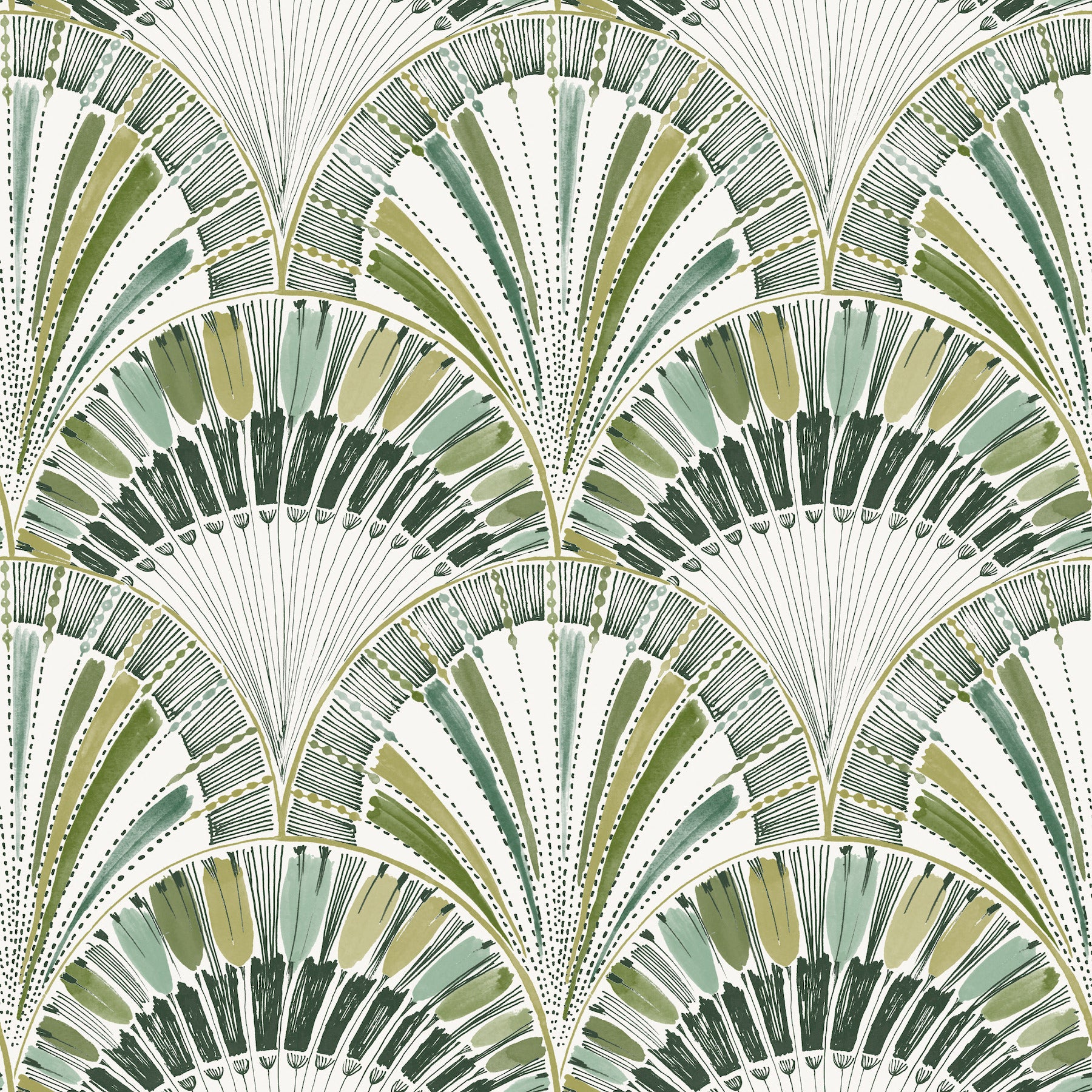 myla-green-fanning-reeds-wallpaper-york-wallcoverings-4197-27862 - York Wallcoverings Wallpaper