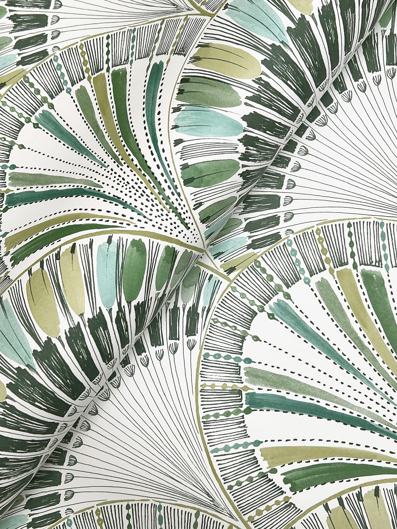 myla-green-fanning-reeds-wallpaper-york-wallcoverings-4197-27862 - York Wallcoverings Wallpaper