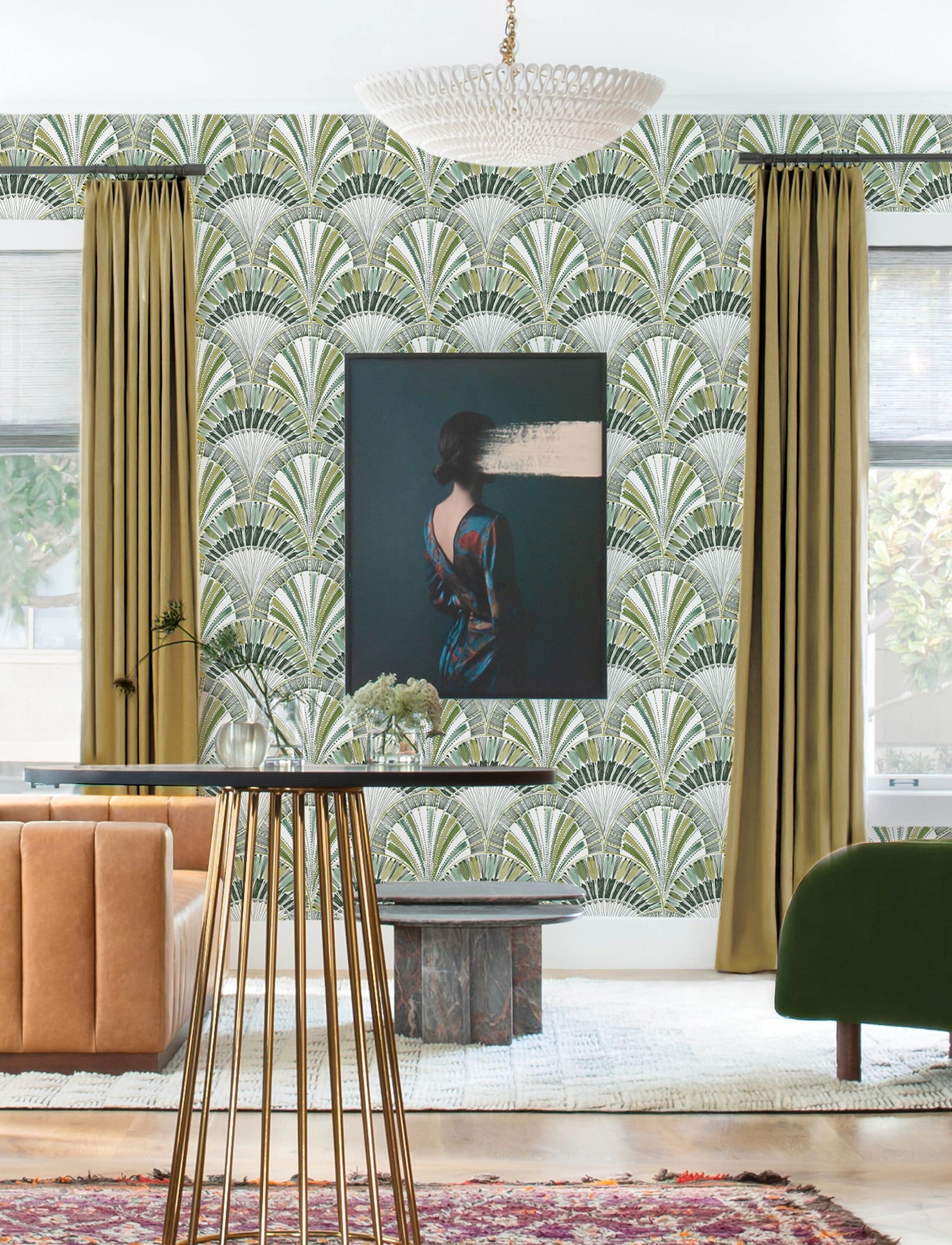 myla-green-fanning-reeds-wallpaper-york-wallcoverings-4197-27862 - York Wallcoverings Wallpaper