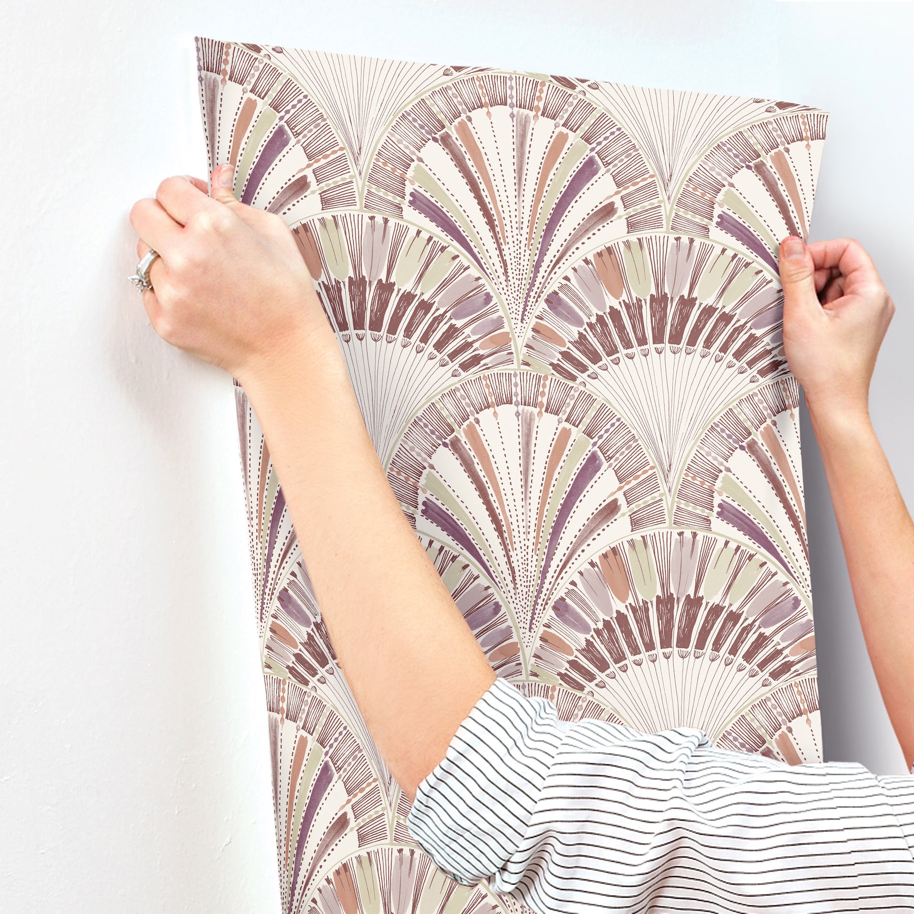 myla-raspberry-fanning-reeds-wallpaper-york-wallcoverings-4197-27863 - York Wallcoverings Wallpaper