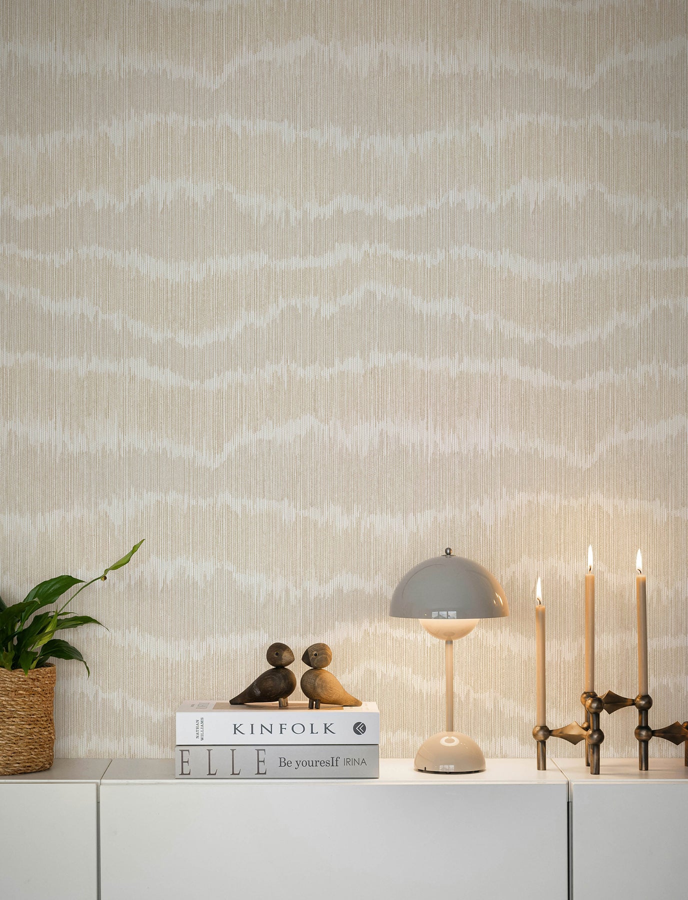 wiggle-neutral-ikat-stripe-wallpaper-york-wallcoverings-4197-27867 - York Wallcoverings Wallpaper