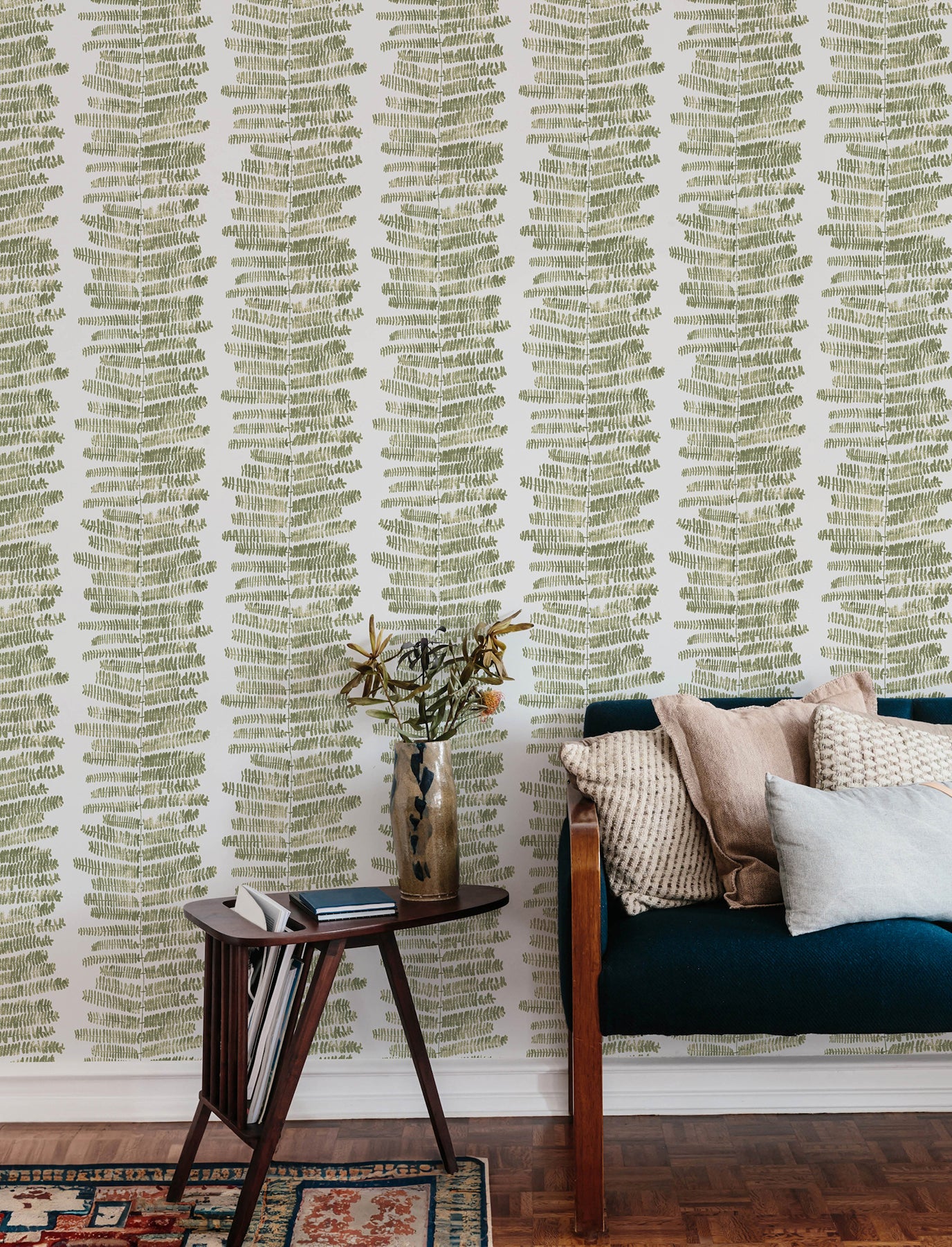 lumis-green-fern-stripe-wallpaper-york-wallcoverings-4197-27877 - York Wallcoverings Wallpaper