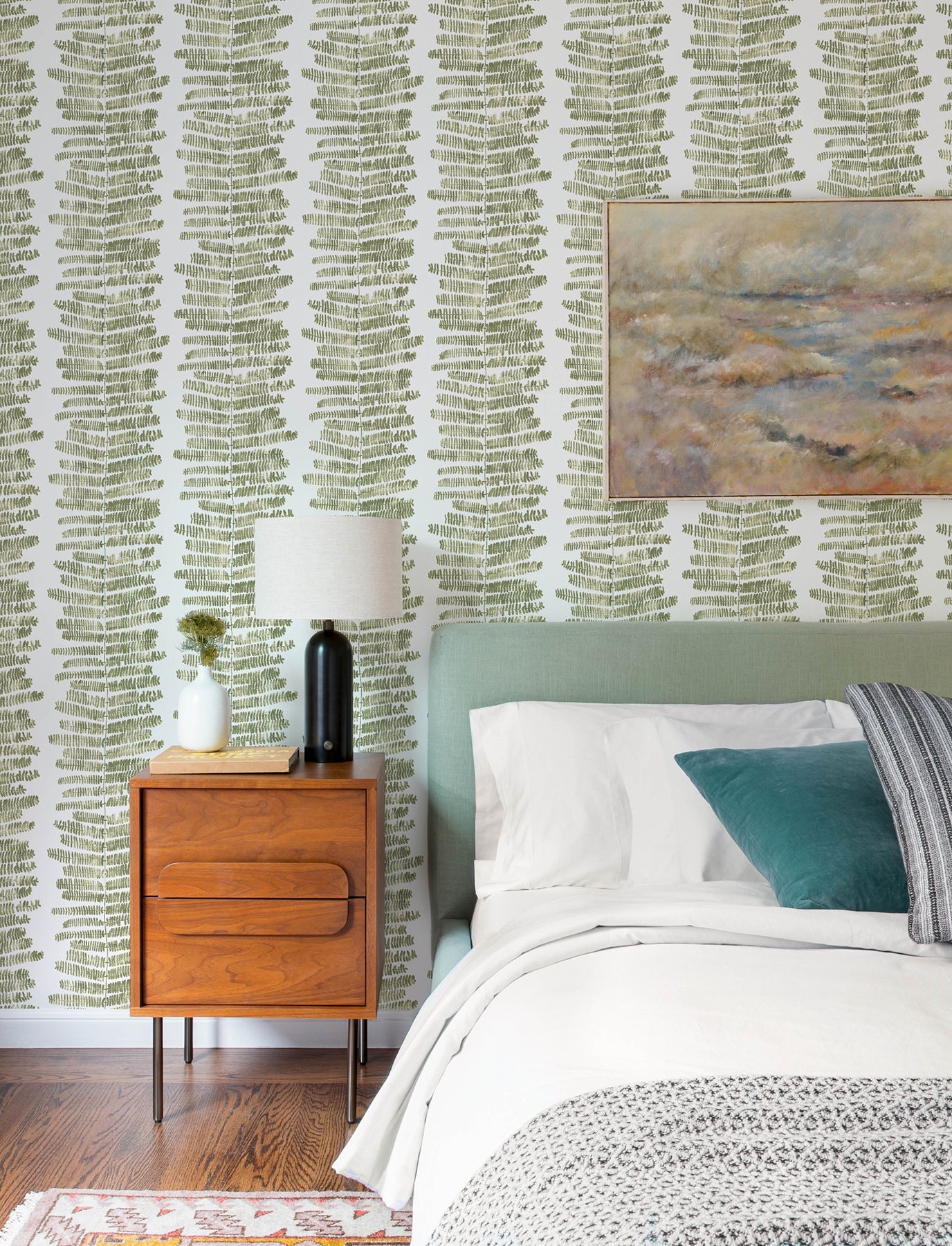 lumis-green-fern-stripe-wallpaper-york-wallcoverings-4197-27877 - York Wallcoverings Wallpaper