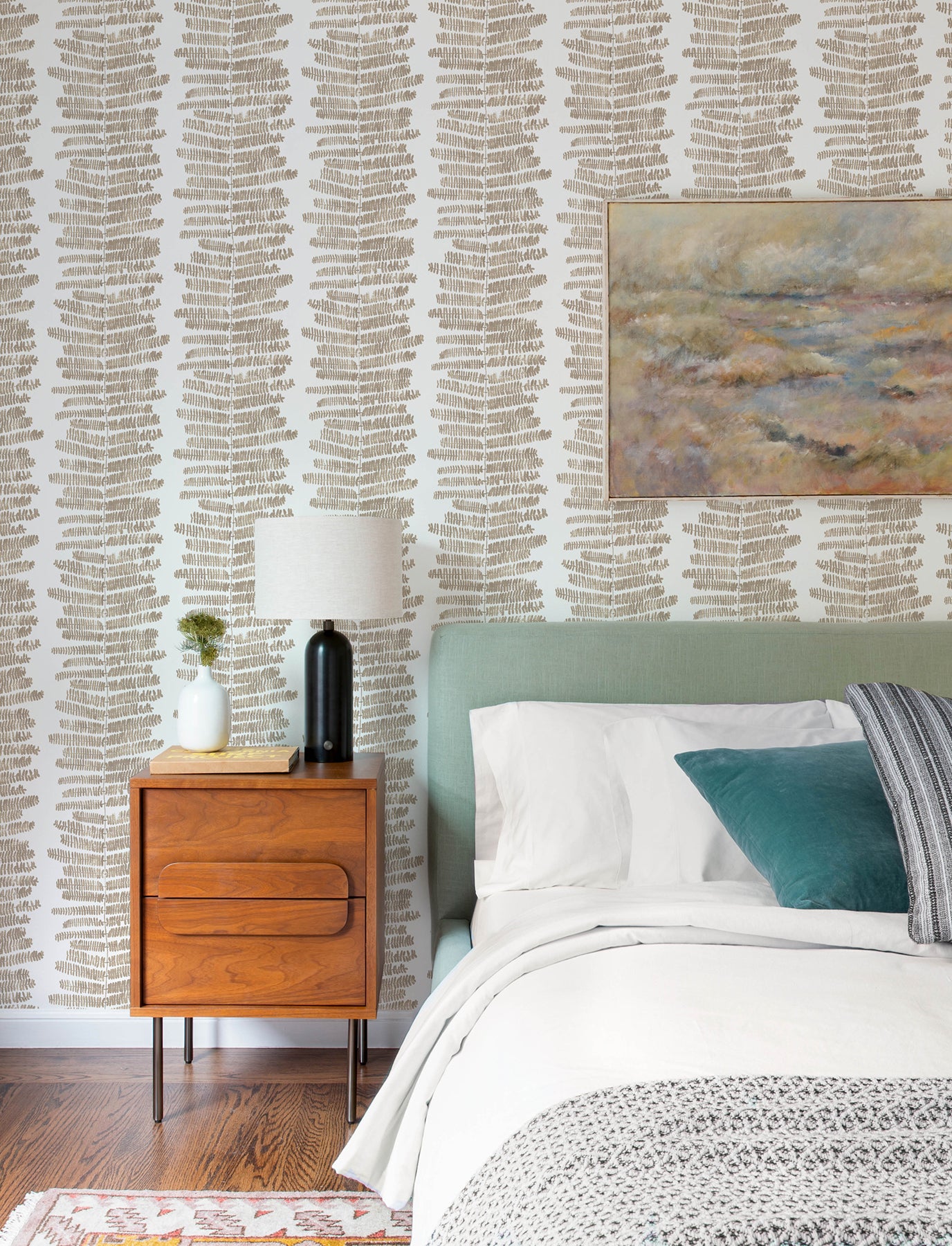 lumis-taupe-fern-stripe-wallpaper-york-wallcoverings-4197-27878 - York Wallcoverings Wallpaper