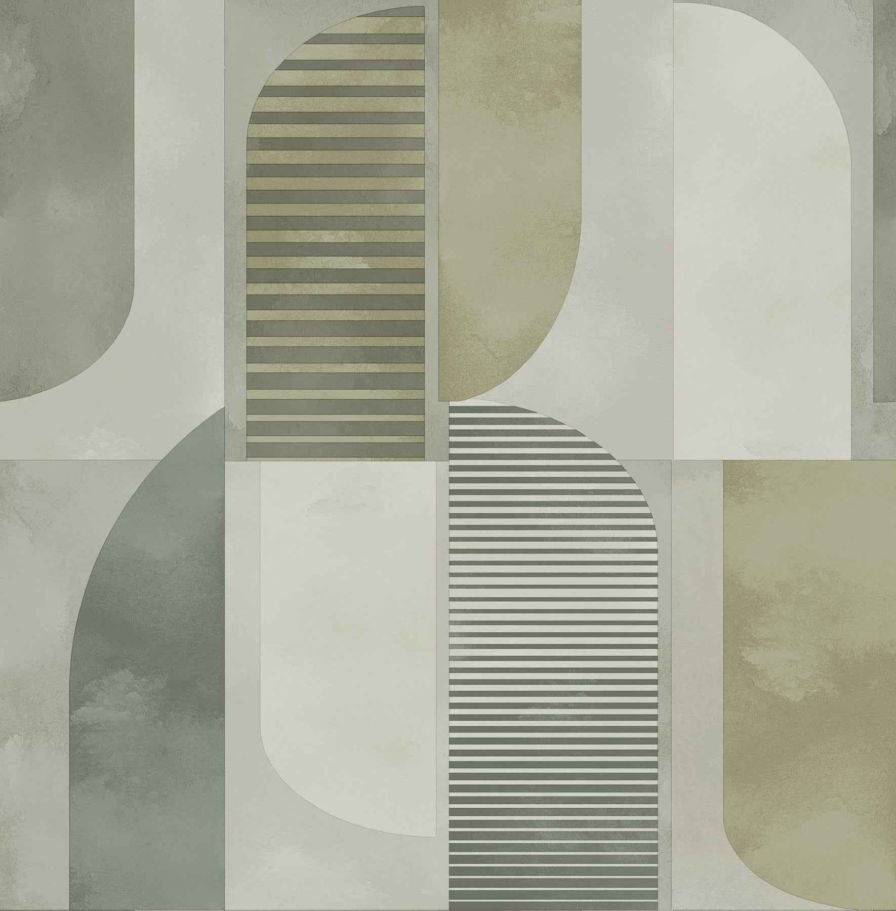 Otto Green Abstract Geometric Wallpaper - York Wallcoverings - 4197-27881