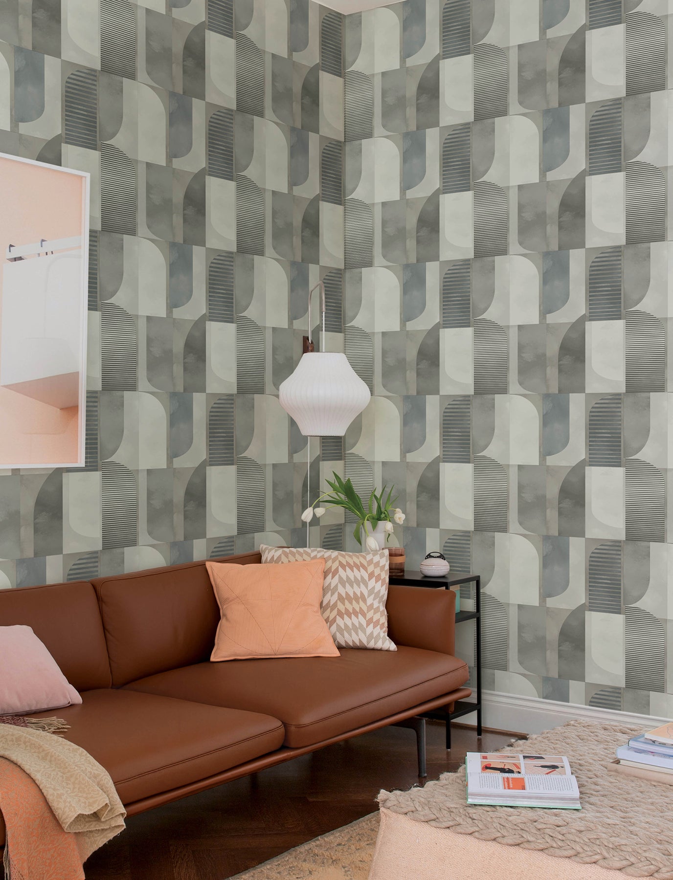 otto-slate-abstract-geometric-wallpaper-york-wallcoverings-4197-27883 - York Wallcoverings Wallpaper