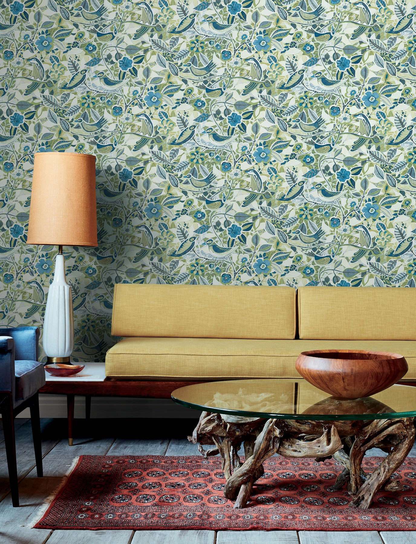 manette-green-birds-in-the-bush-wallpaper-york-wallcoverings-4197-27885 - York Wallcoverings Wallpaper
